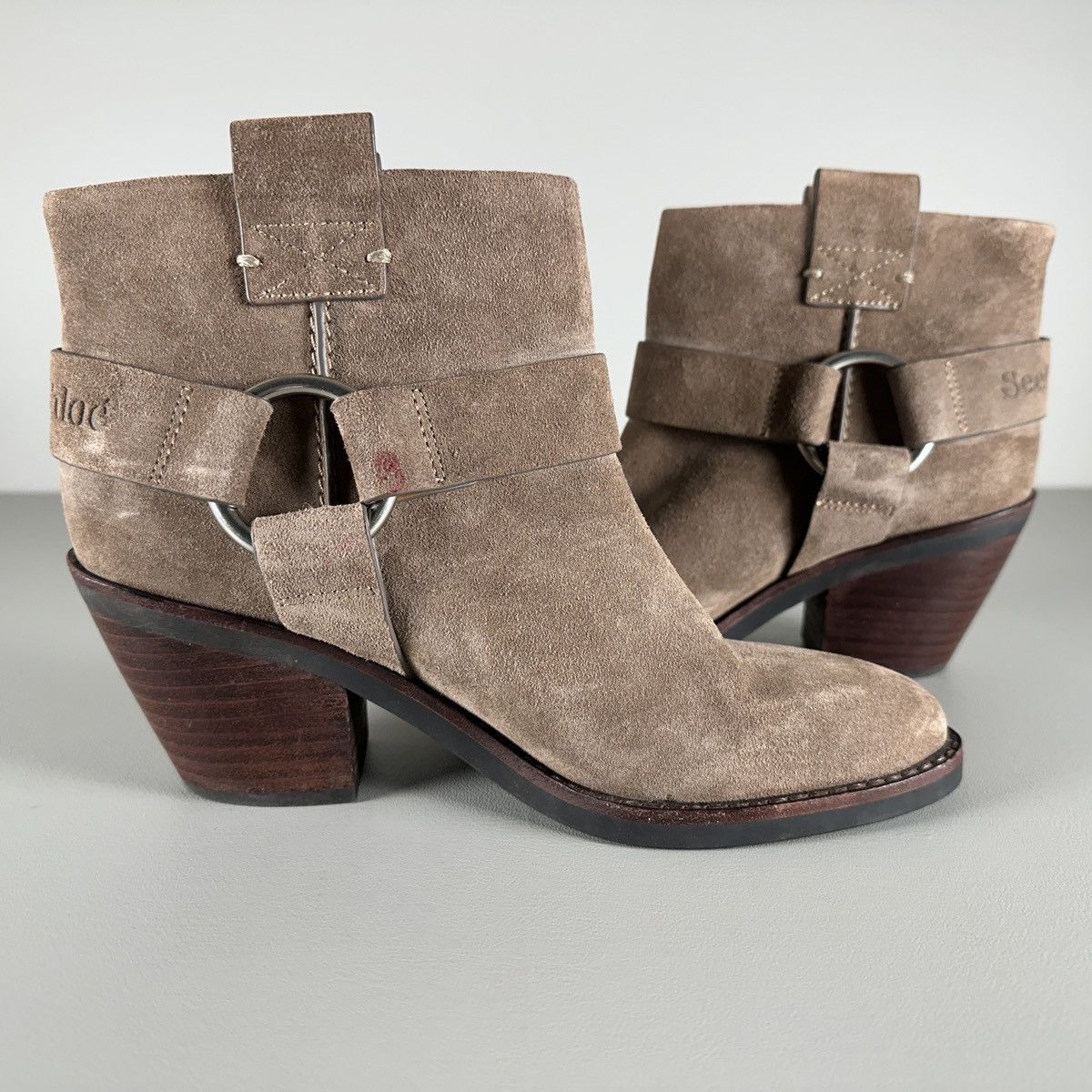 See by Chloe See by Chloe Eddie Suede dark beige Ankle Boot Size US 7.5 / IT 37.5 - 4 Thumbnail