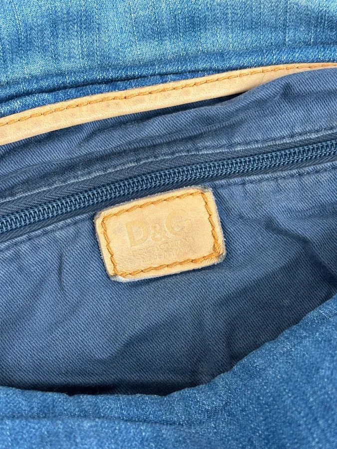 Dolce & Gabbana 2000s Dolce & Gabbana Blue Denim Extreme Shoulder Bag Size ONE SIZE - 11 Thumbnail