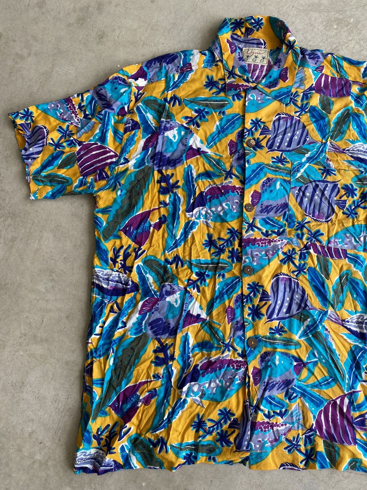 Vintage Beach Fish Aloha Rayon Shirt Medium Size US M / EU 48-50 / 2 - 2 Thumbnail