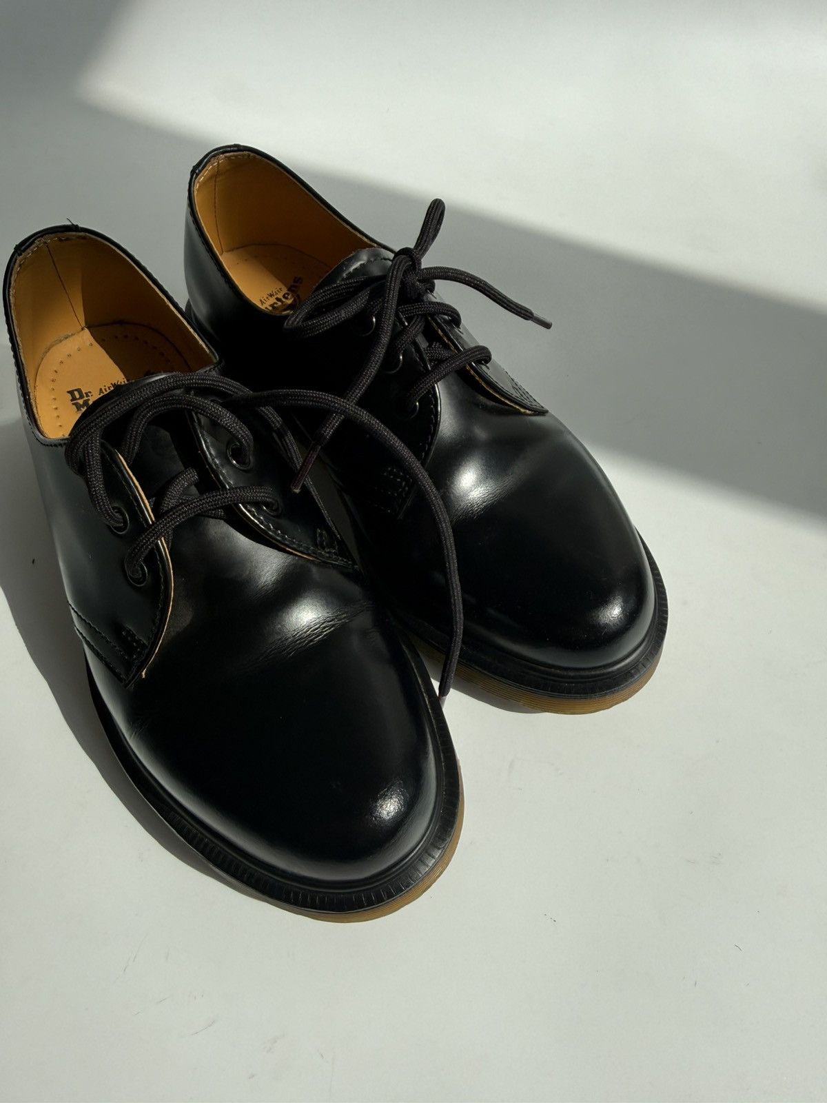Dr. Martens Dr. Martens 1461 PW Black Smooth Leather 3-Eye Shoes Size US 6 / IT 36 - 13 Thumbnail