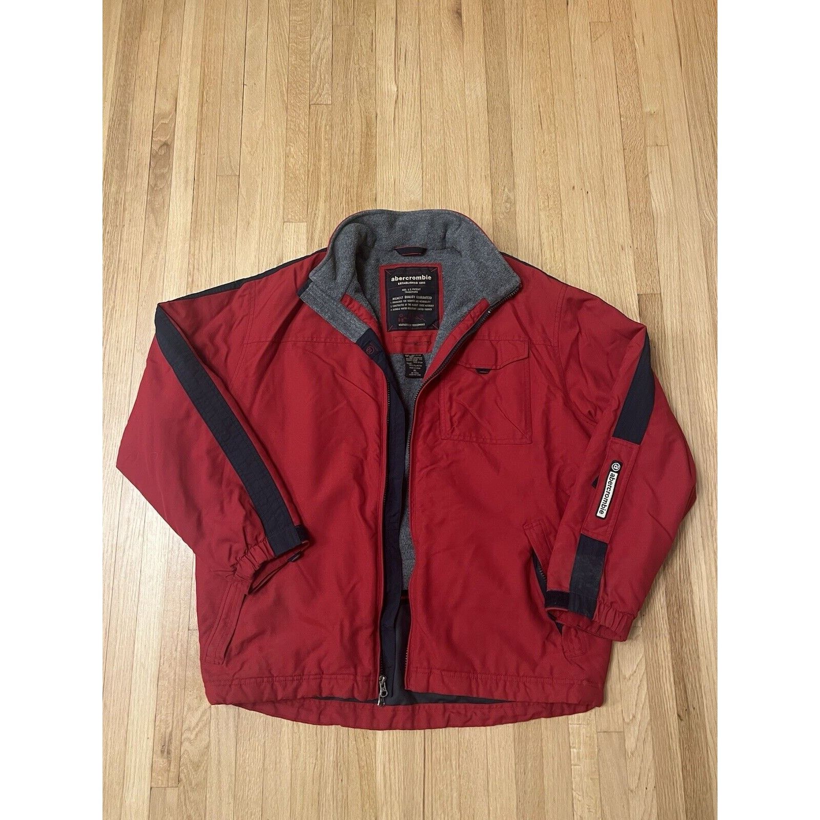 Abercrombie & Fitch Vintage Abercrombie And Fitch Jacket XL Red Men Full Zip Size US XL / EU 56 / 4 - 5 Thumbnail