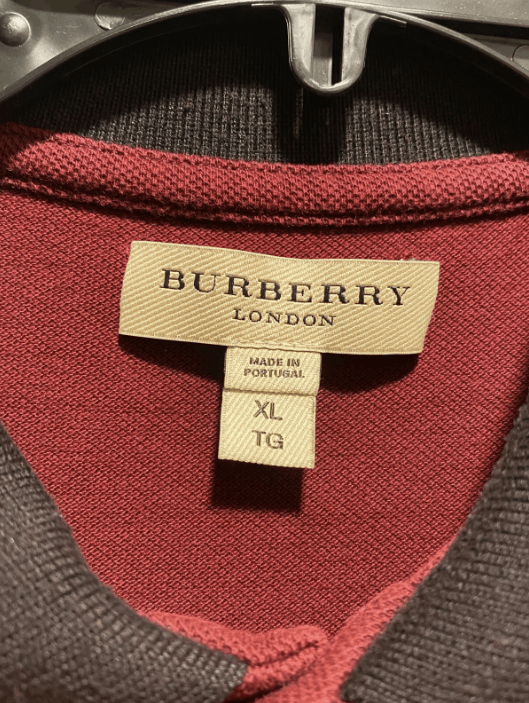 Burberry Burberry Men's Polo Shirt Burgundy Red XL - Slim Fit Size US XL / EU 56 / 4 - 4 Thumbnail