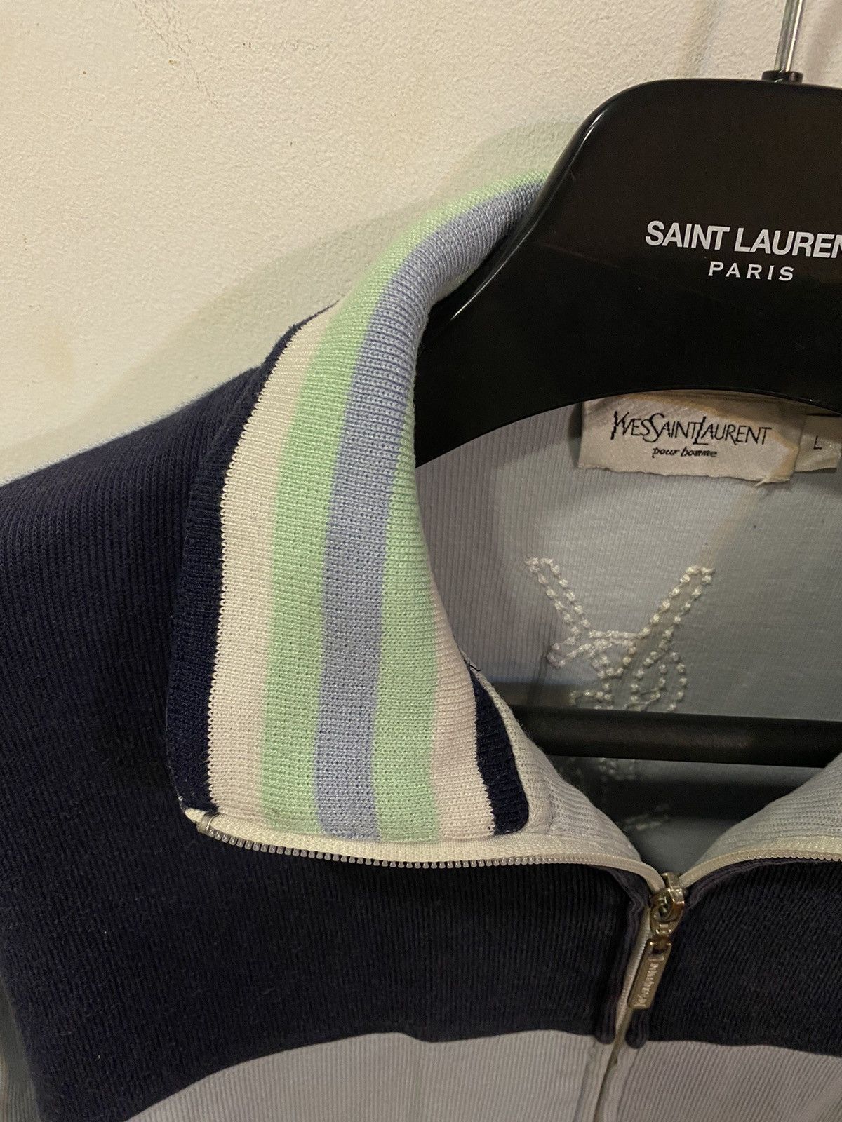 Yves Saint Laurent Blue YSL Sweatshirt Zip YSL Jacket YSL Sweater Size US M / EU 48-50 / 2 - 13 Thumbnail