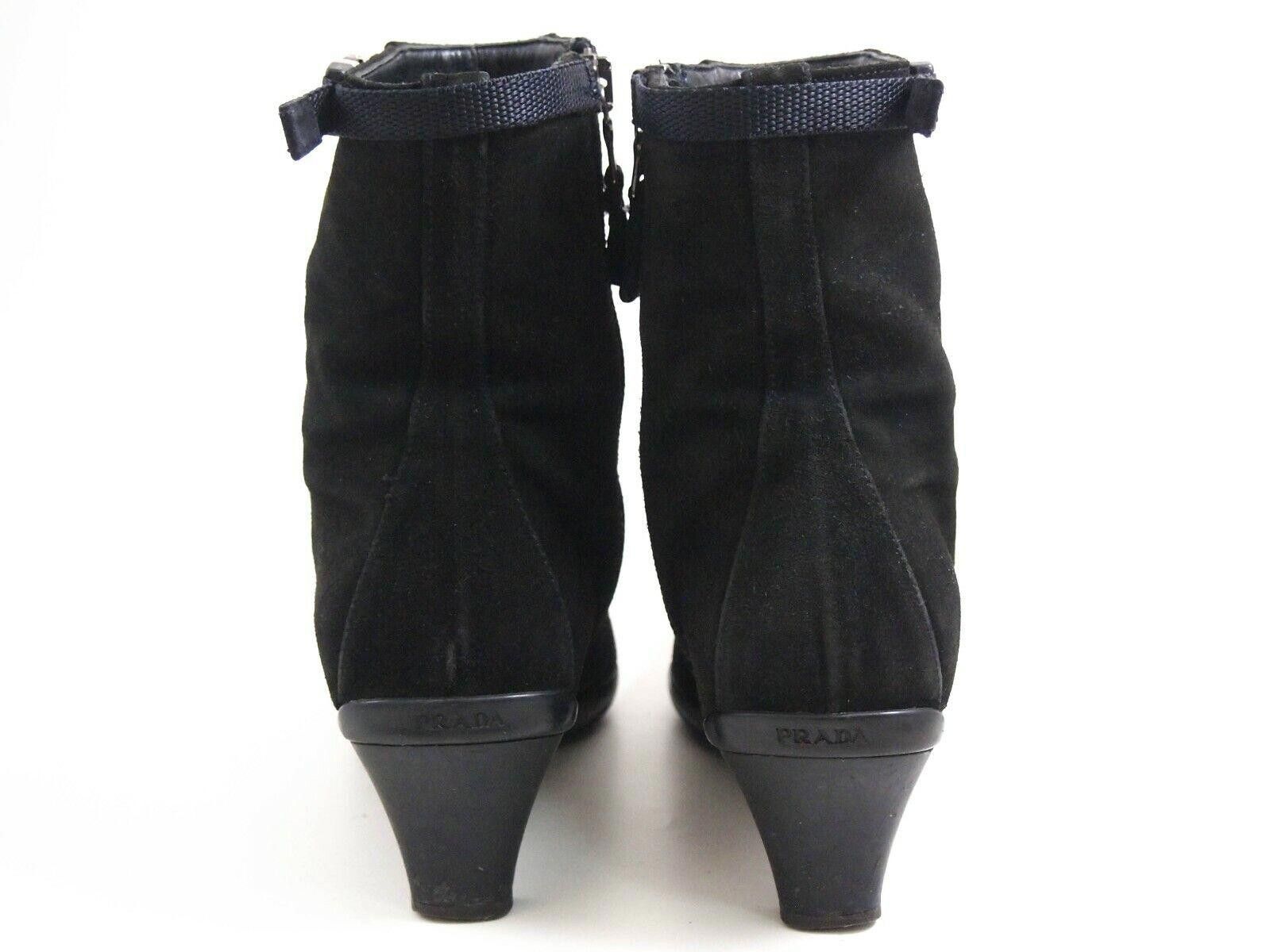 Prada Prada Boots Black Suede Womens US 5 EU 35 $680 Size US 5 / IT 35 - 7 Thumbnail