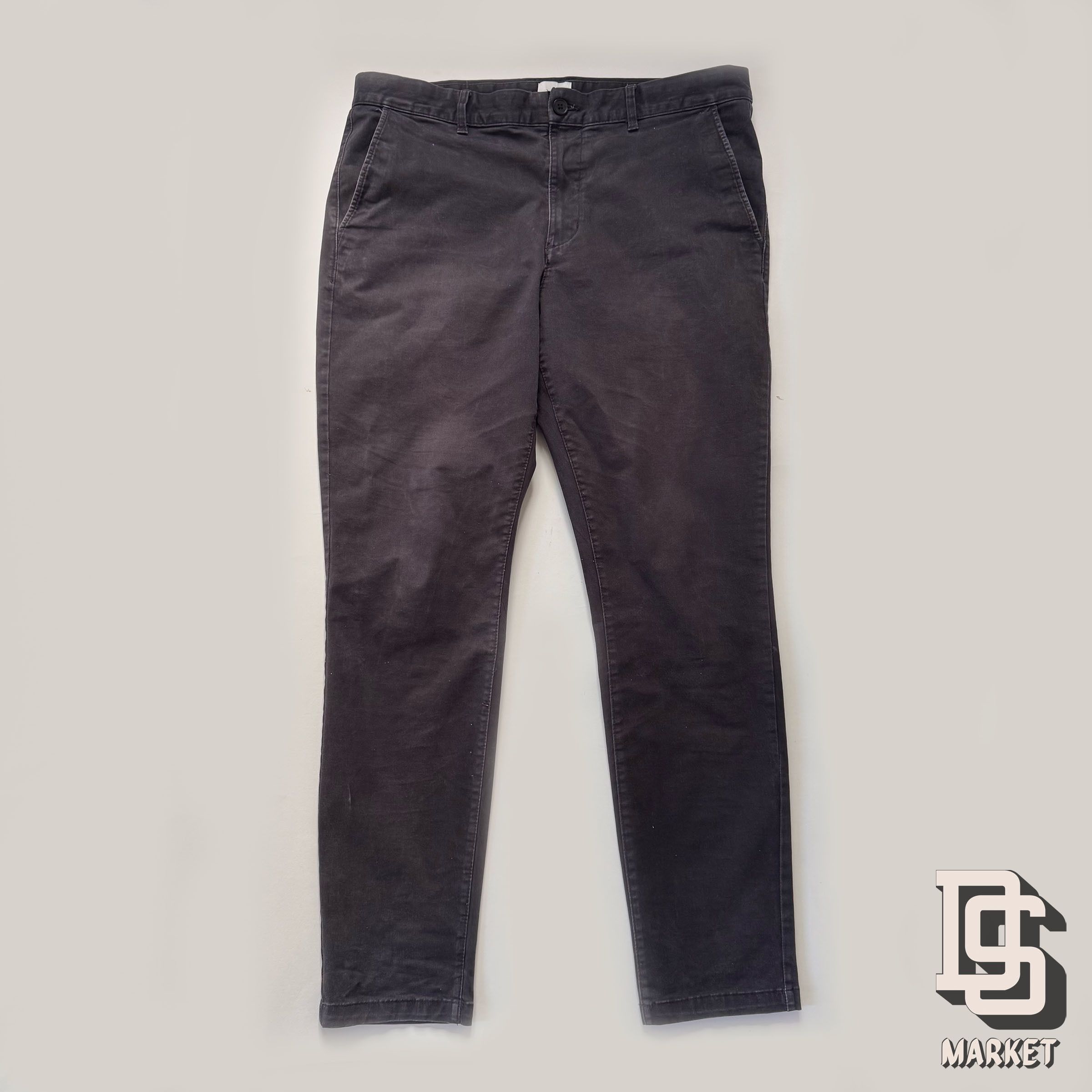 H&M H&M BLACK COTTON TROUSERS PANTS SKINNY FIT COTTON 36 X 32 Size US 36 / EU 52 - 1 Thumbnail