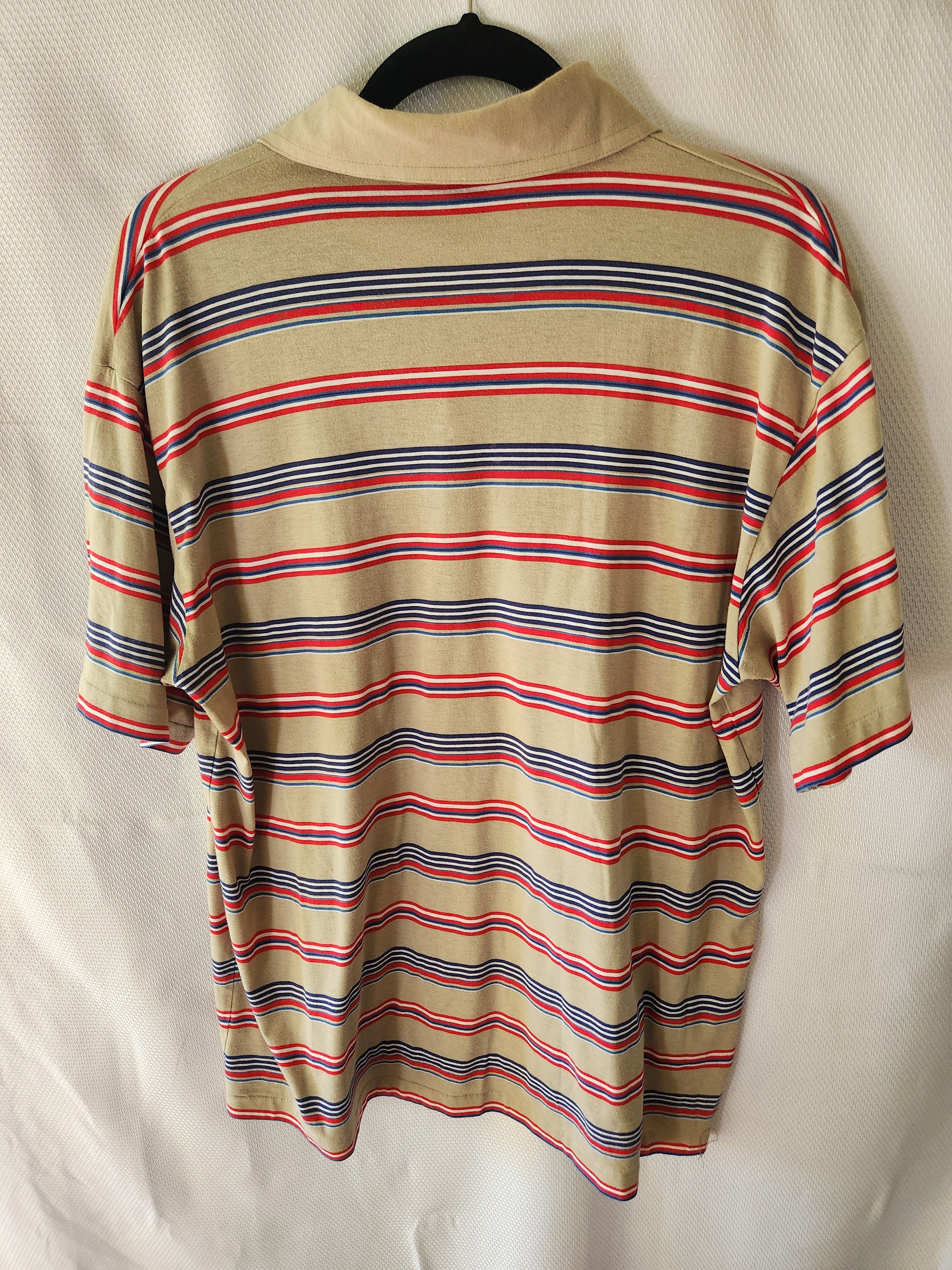 Towncraft Vintage 80's Towncraft Men's Striped Polo Shirt . Size US L / EU 52-54 / 3 - 2 Thumbnail