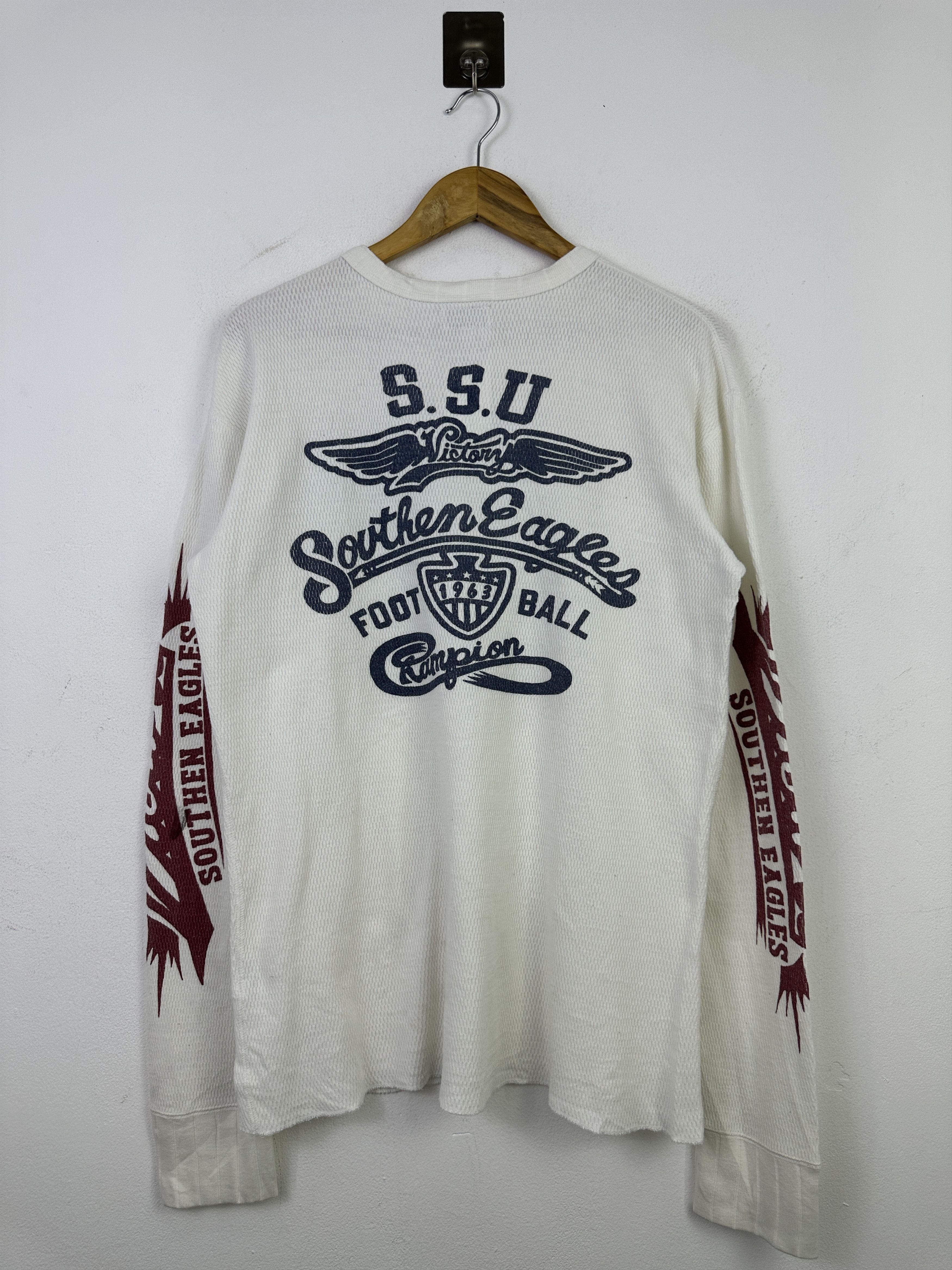 Other Vintage Groovers Southern Eagles Waffle Henley BP005 Size US XL / EU 56 / 4 - 3 Thumbnail