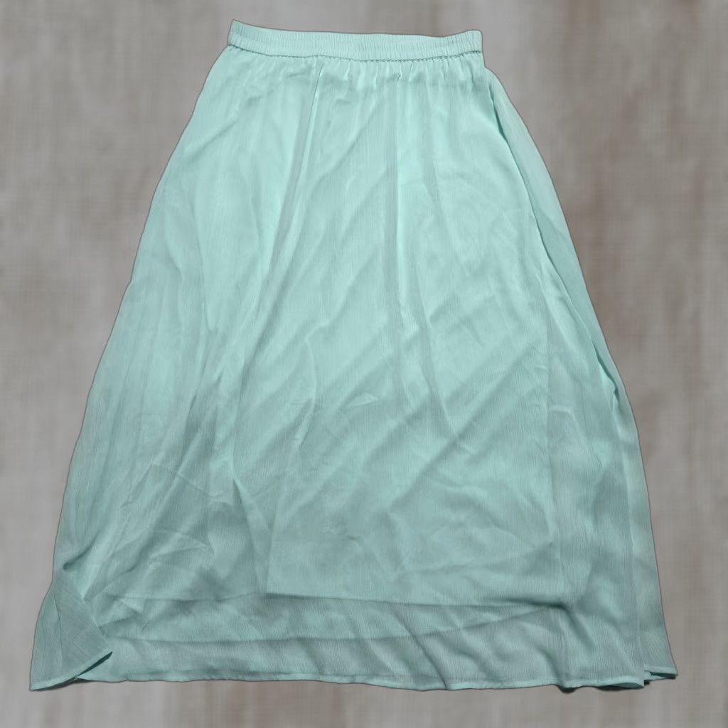Old Navy Old Navy Skirt Adult Large Blue Spandex Knit High Rise Flare Below Knee Casual Summer Women’s L Blue Vintage No Size 36" / US 14 / IT 50 - 1 Thumbnail