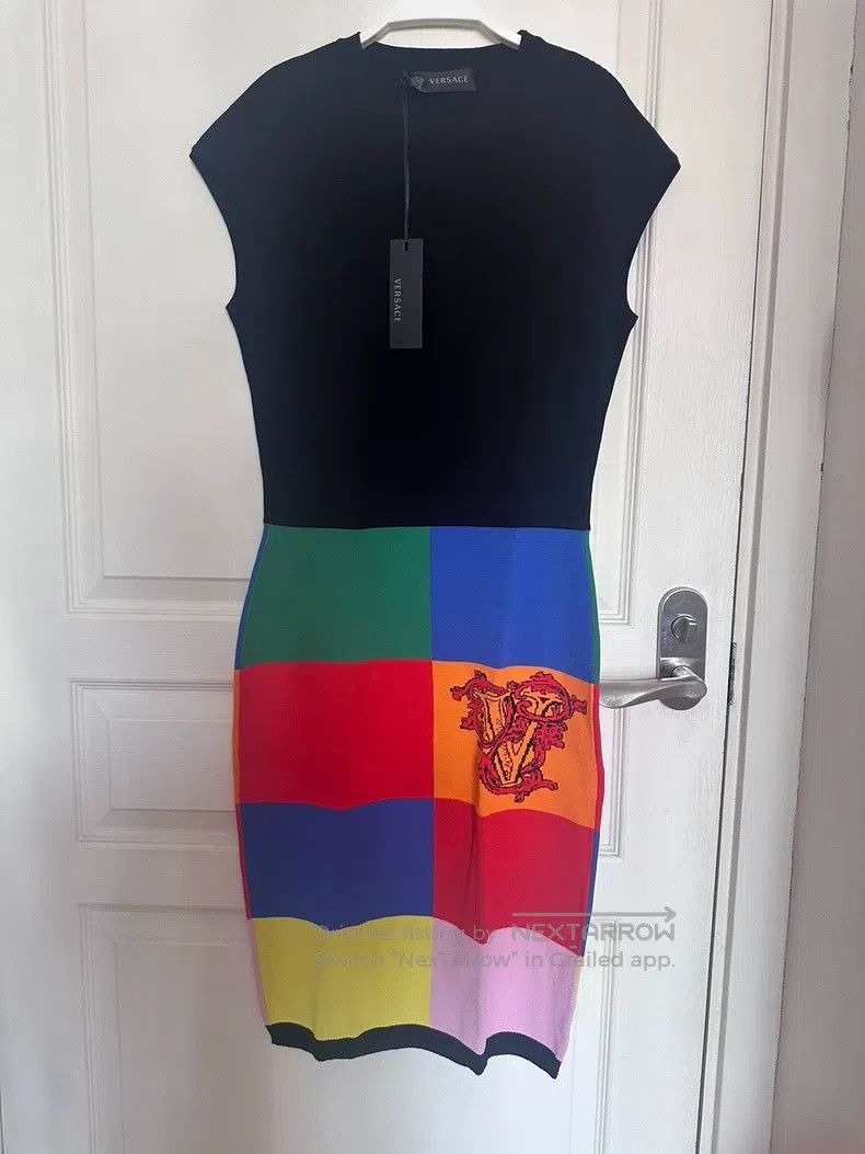 Versace Versace Classic plaid knit stretch skirt Size L / US 10 / IT 46 - 1 Thumbnail