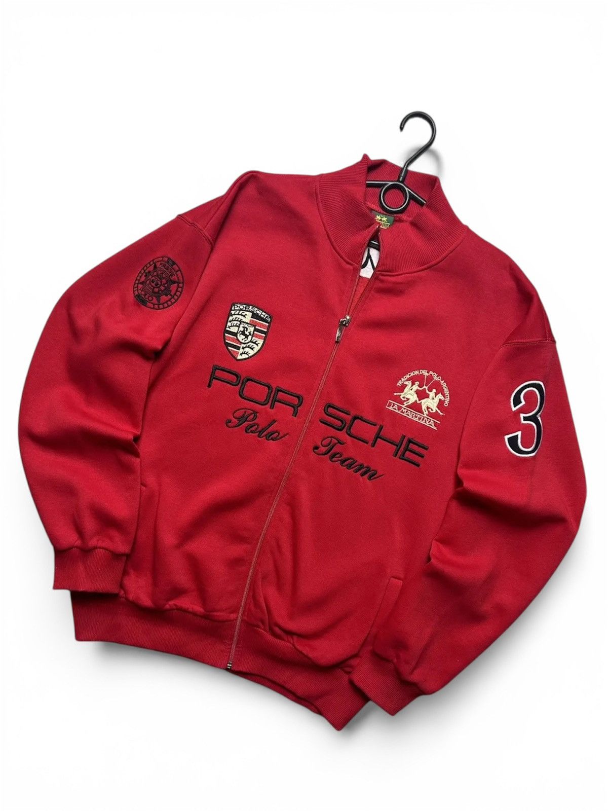 La Martina × Porsche Design LA Martina Porsche bomber jacket red zip Vintage Racing polo Size US XXL / EU 58 / 5 - 1 Thumbnail