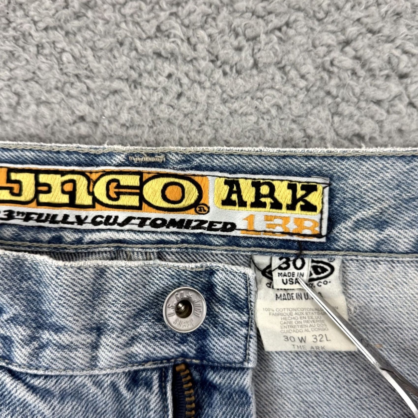 JNCO VINTAGE JNCO Jeans The Ark Mens 30x32 Blue Wide-Leg Baggy 90s Grunge Skate Denim Size US 30 / EU 46 - 6 Thumbnail