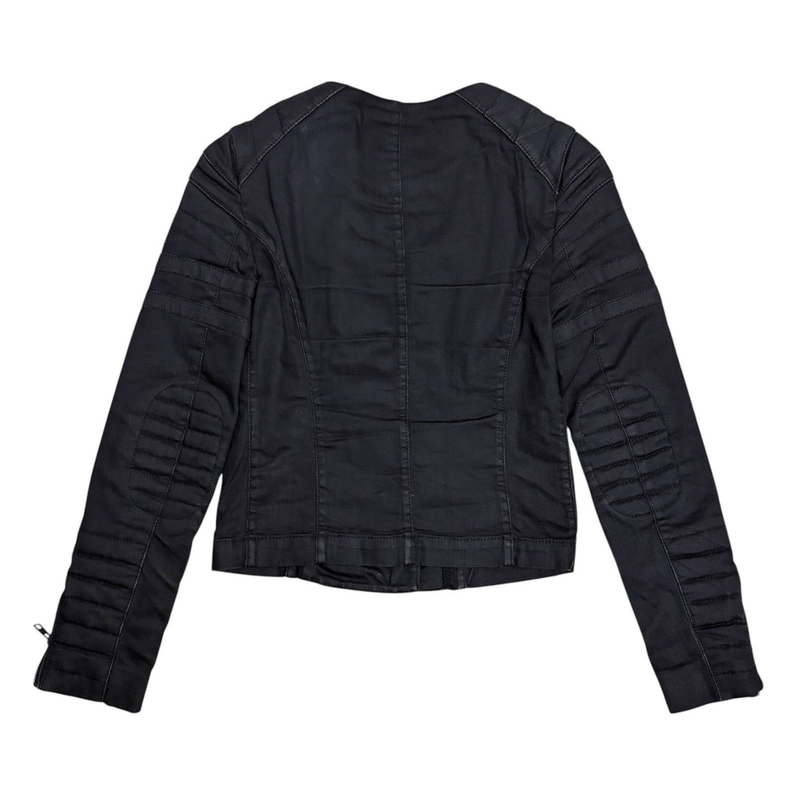 Allsaints All Saints Denim Jean Jacket Cropped Moto Coat Womens 0 Size XS / US 0-2 / IT 36-38 - 5 Thumbnail