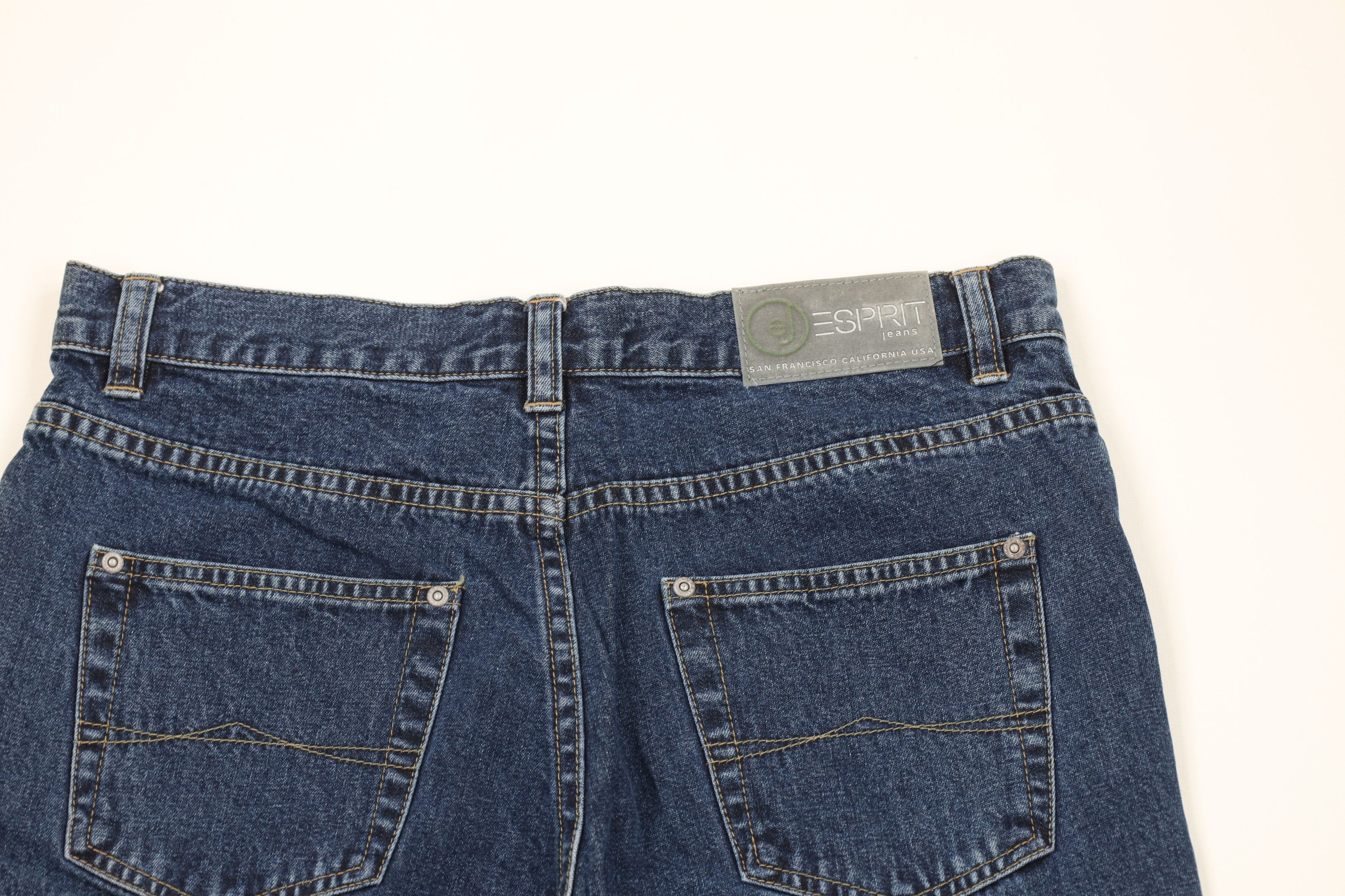 Esprit × Vintage Vintage 90s Y2K Esprit Wide Leg Denim Jeans Blue Cotton Size 28" / US 6 / IT 42 - 8 Thumbnail