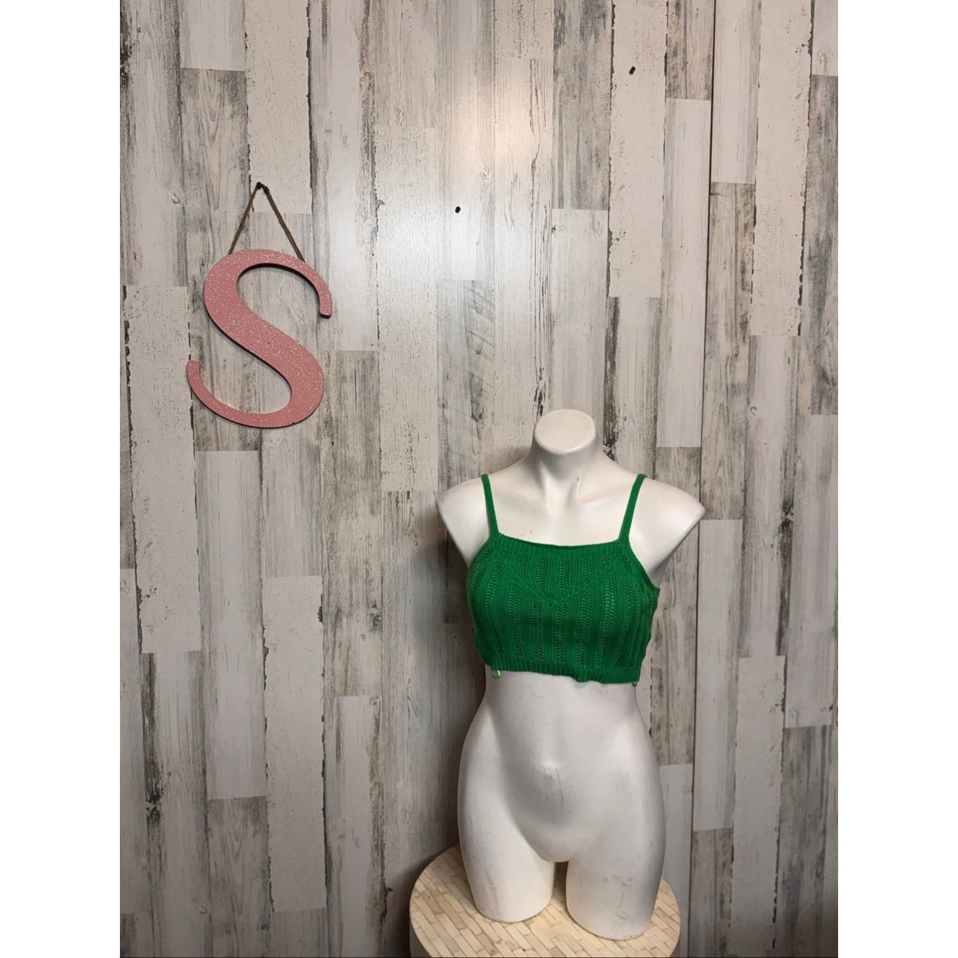 Freeman Fredman 1996 Green Knit Crop Top & Midi Skirt Set Size Small nwt Size 26" / US 2 / IT 38 - 2 Thumbnail