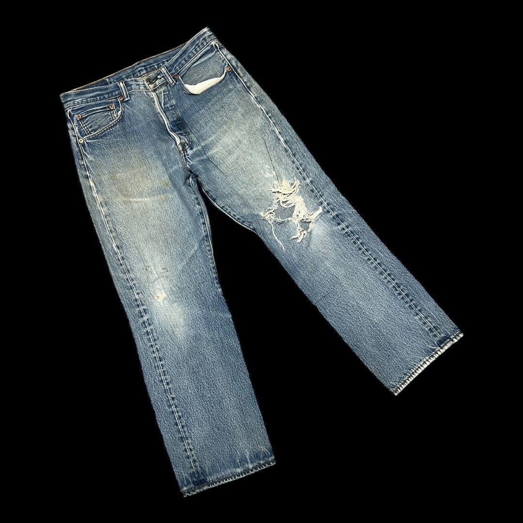 Levi's × Levi's Vintage Clothing LEVIS 501 32 x 30 DISTRESSED JEANS DENIM Size US 31 - 4 Thumbnail