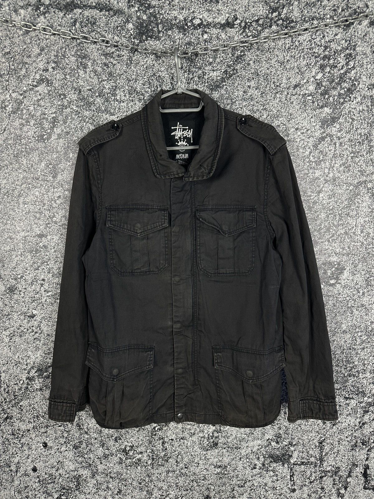 Stussy Stussy twill Moto zip jacket | Grailed