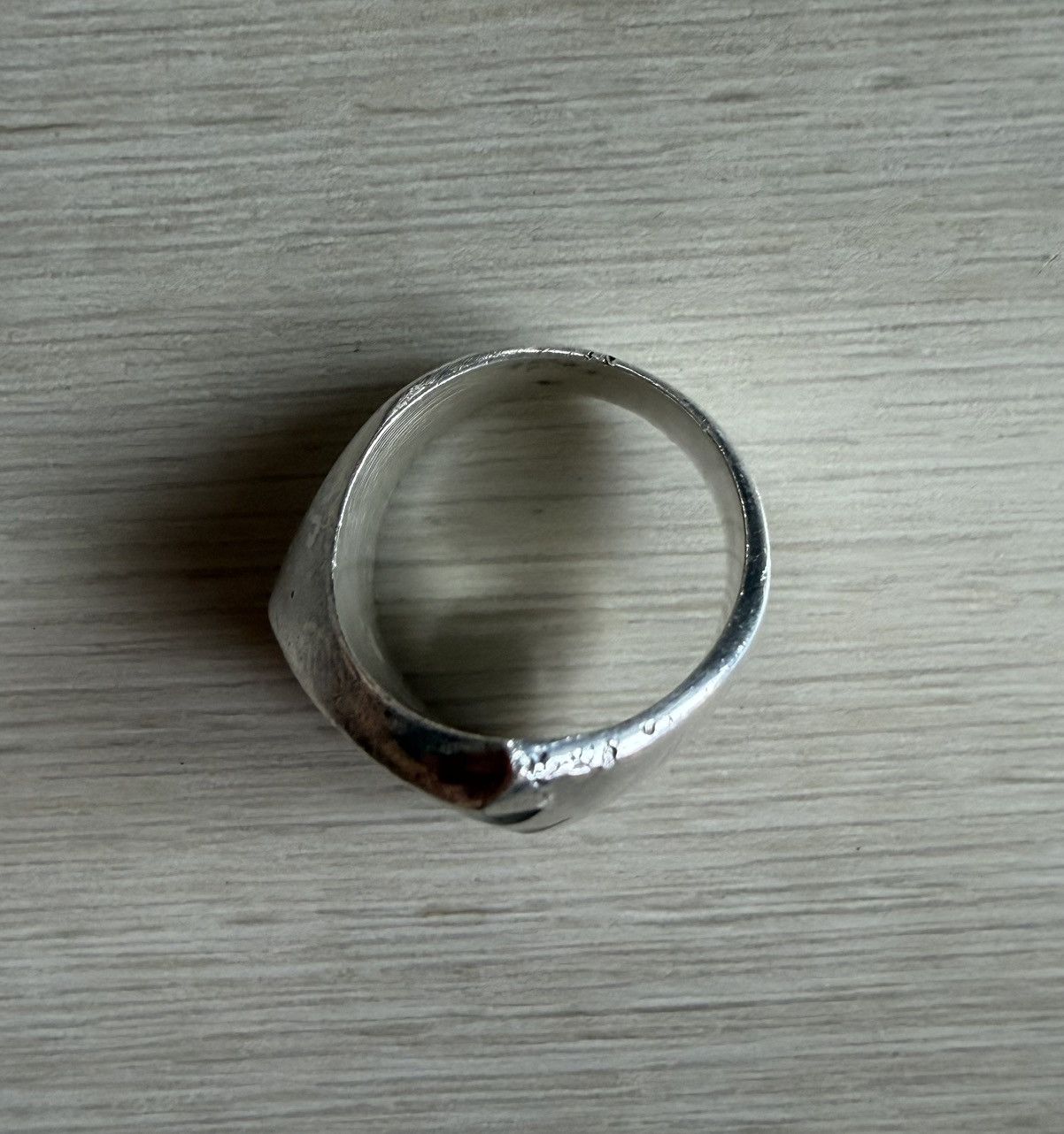 Vintage VTG Mid Century Sterling Silver Taxco Onyx Ring Sz 8.5 Size ONE SIZE - 2 Thumbnail