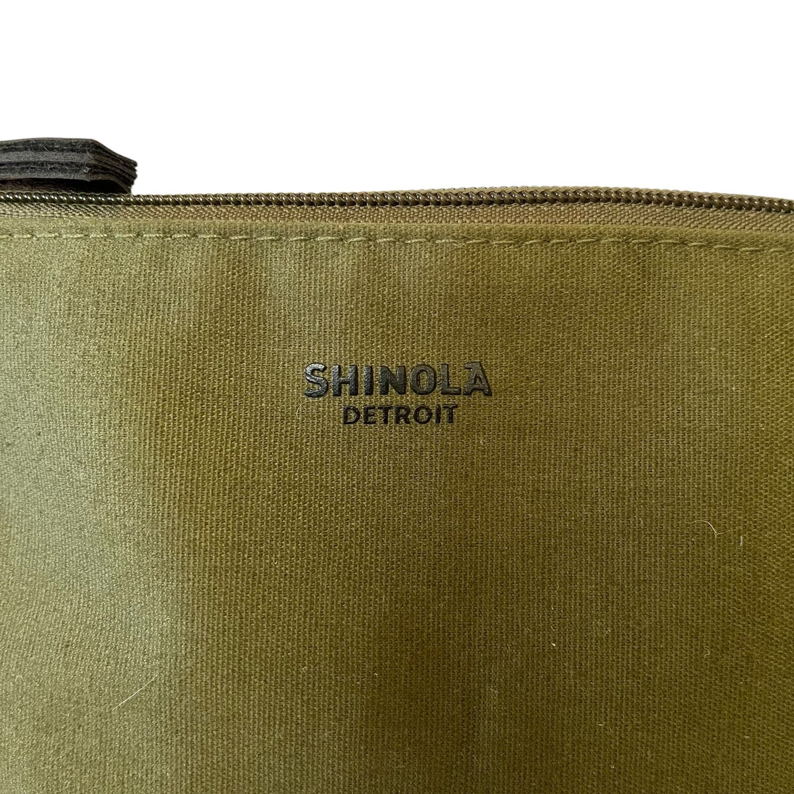 Shinola Shinola Olive Green Canvas Amenity Kit Toiletry Bag Pouch Size ONE SIZE - 3 Thumbnail