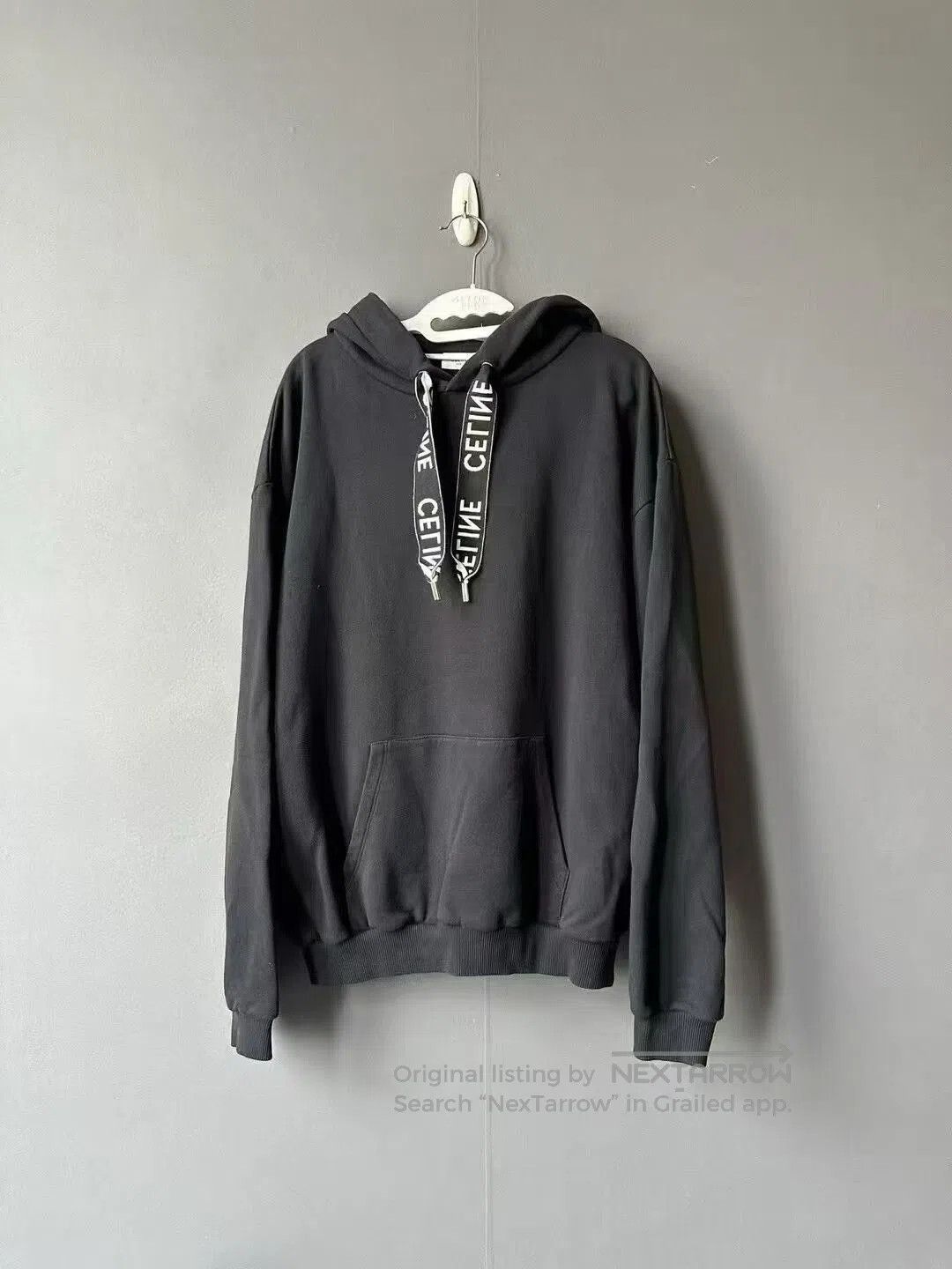 Celine Celine Black Drawstring Letter Hoodie. Size US L / EU 52-54 / 3 - 1 Thumbnail