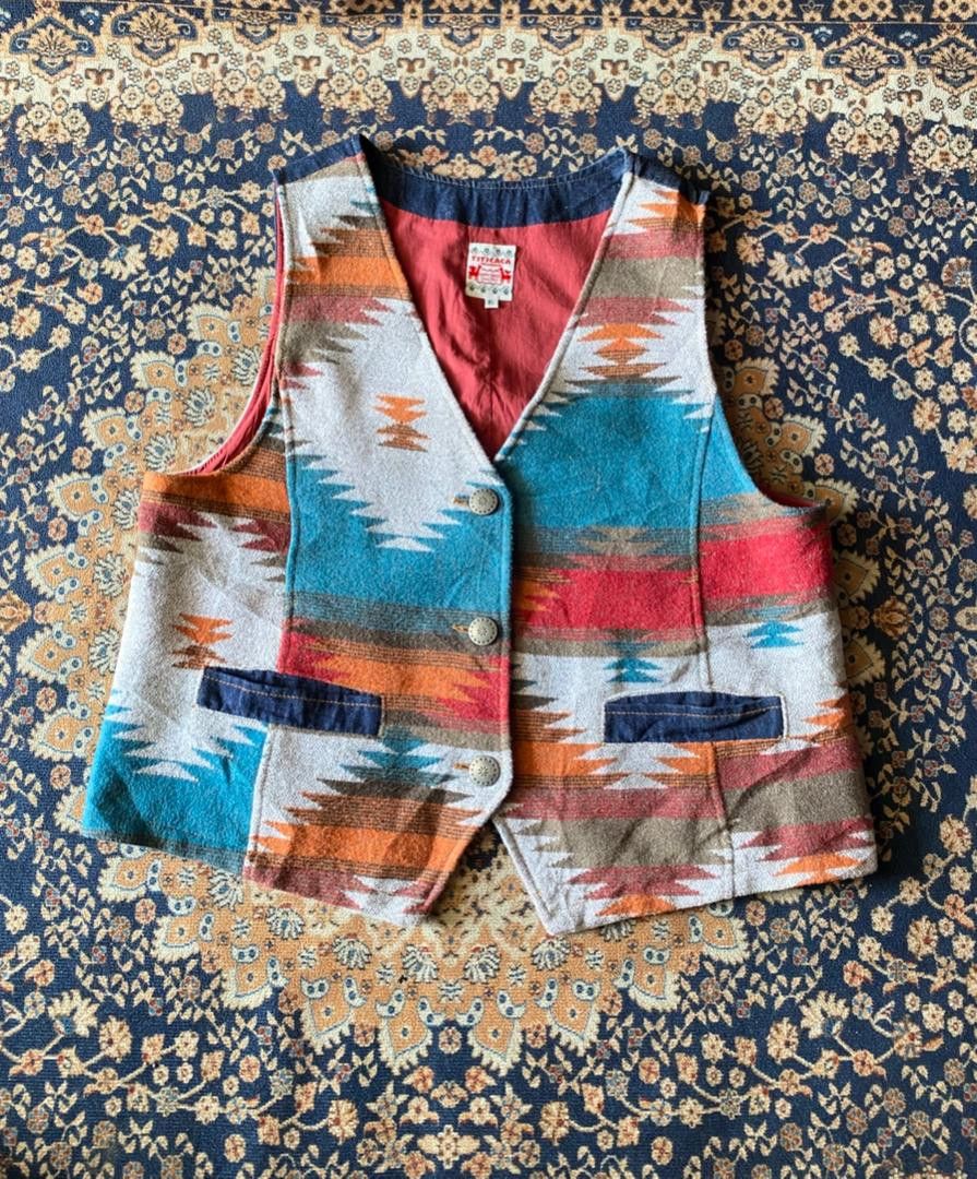 Japanese Brand TITICACA Aztec Navajo Native Vest Japanese Brand Size Medium Size US M / EU 48-50 / 2 - 2 Thumbnail