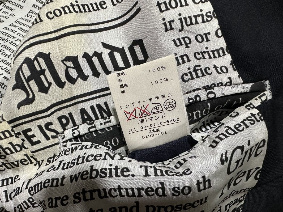 Japanese Brand 🔥Japanese Archived Mando Poem Blazer Like Yohji Yamamoto Size US M / EU 48-50 / 2 - 12 Thumbnail