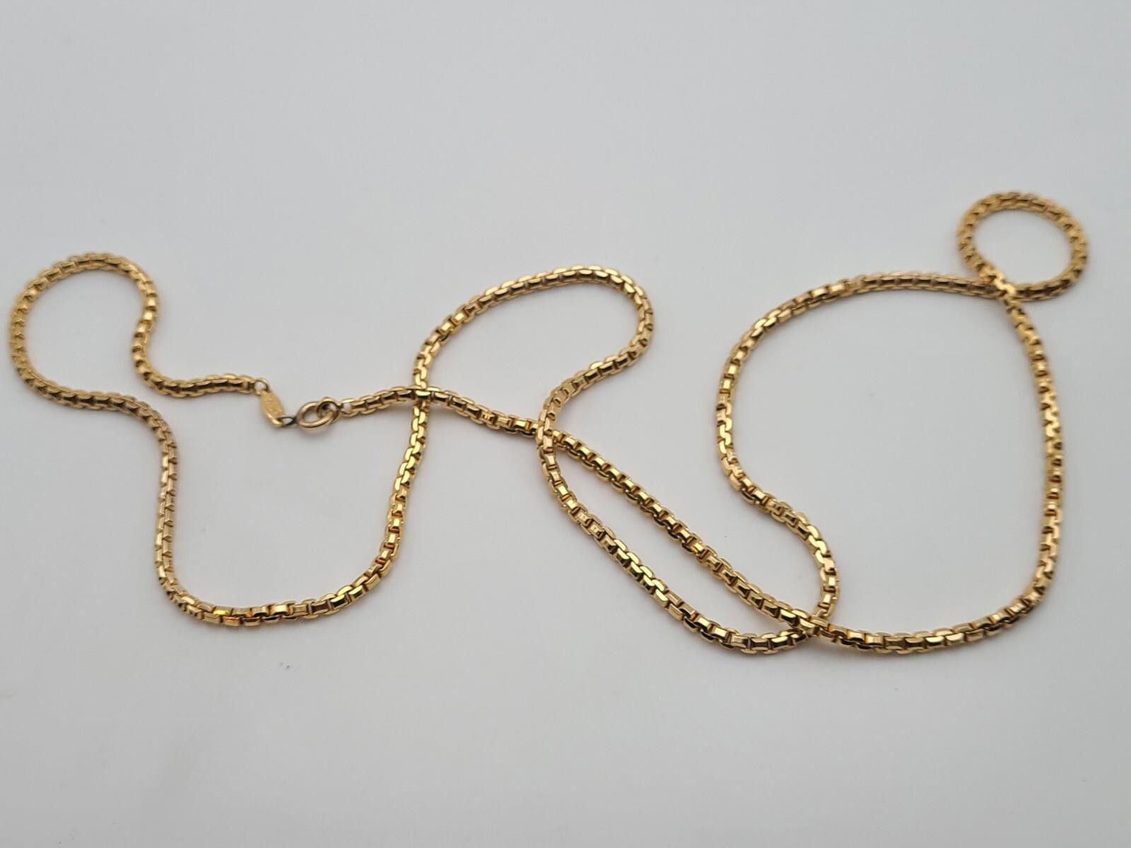 Cutler and Gross Signed Grosse 73 Germany Gold Tone 32" Box Chain Necklace Size ONE SIZE - 3 Thumbnail
