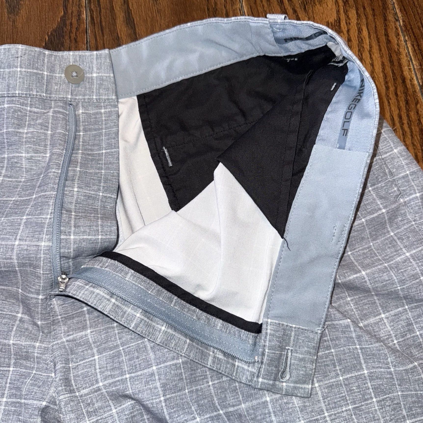 Nike Nike Dri Fit Golf Shorts Men’s 36 Gray Plaid Chino Flat Front 10” Inseam Size US 36 / EU 52 - 3 Thumbnail