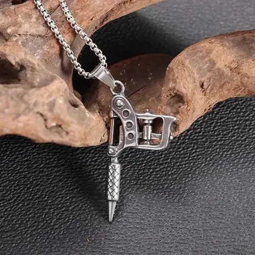 Vintage Tattoo Machine Tool Necklace Size ONE SIZE - 3 Thumbnail