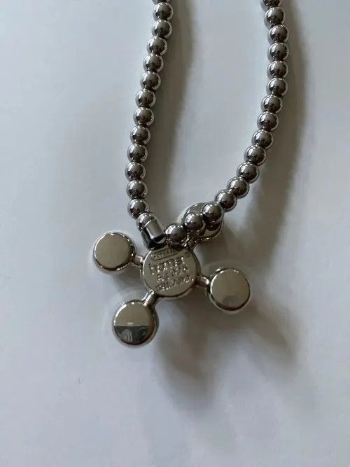 VIBE Stainless Steel Round Bead Chain Quadangle Ball Pendant Size ONE SIZE - 5 Thumbnail