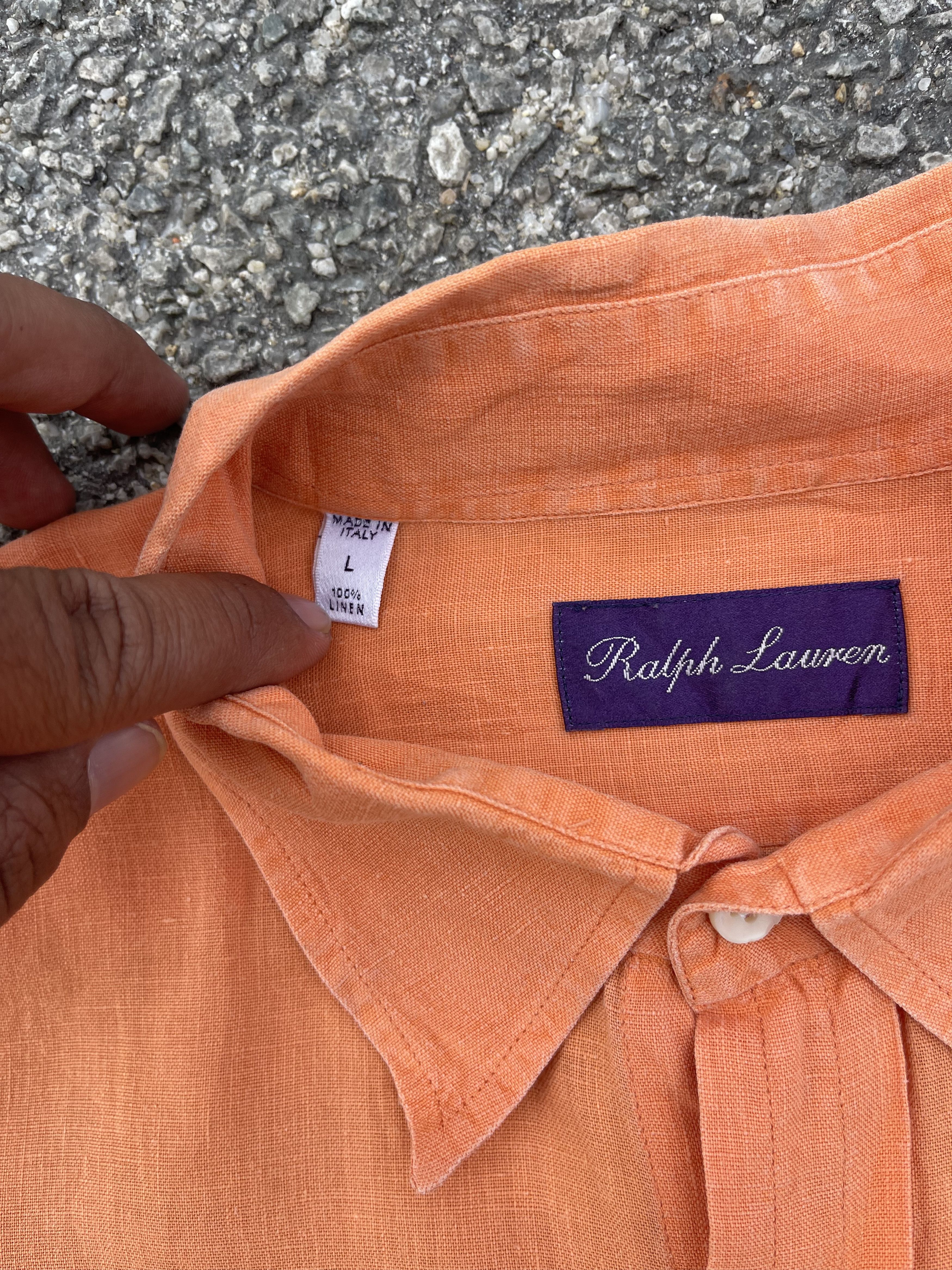 Ralph Lauren Purple Label Vtg Ralph Lauren Purple Label 100% Linen Made in Italy Size US L / EU 52-54 / 3 - 4 Thumbnail