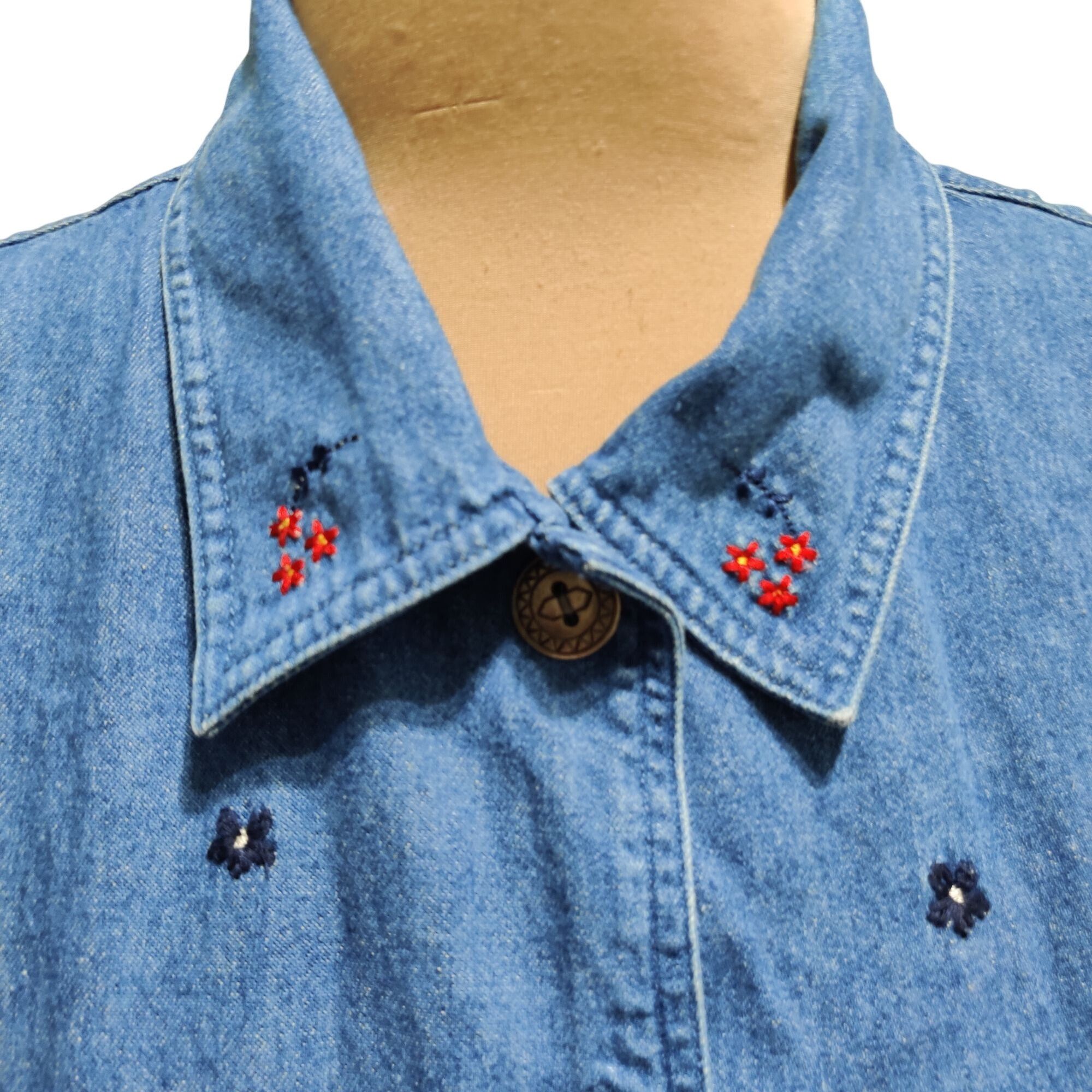 Vintage Bobbie Brooks M Vintage Patchwork Denim Jacket Embroidered A Size M / US 6-8 / IT 42-44 - 2 Thumbnail
