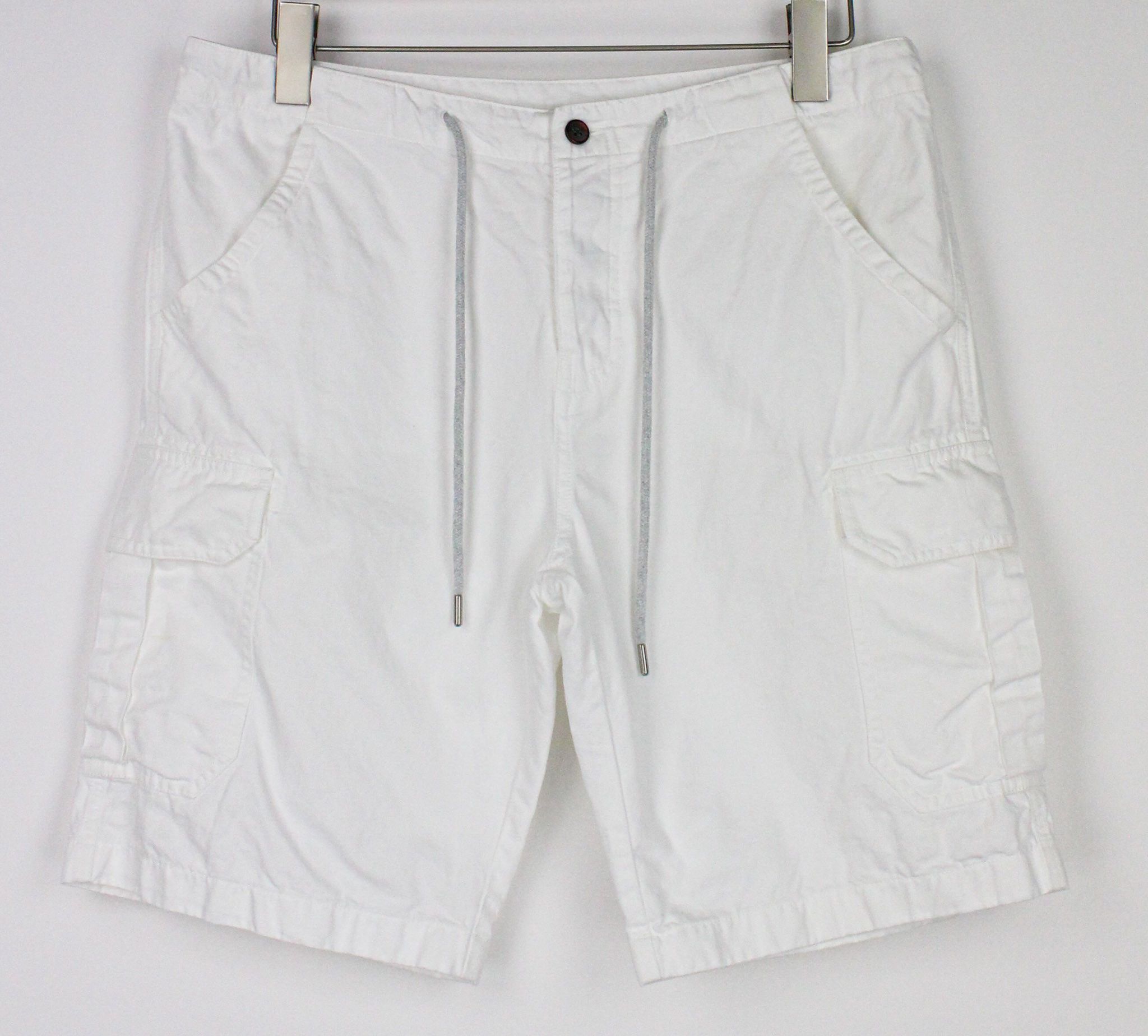 Suitsupply CARGO UK34R White Cotton Linen Shorts 72795 Size US 34 / EU 50 - 1 Thumbnail