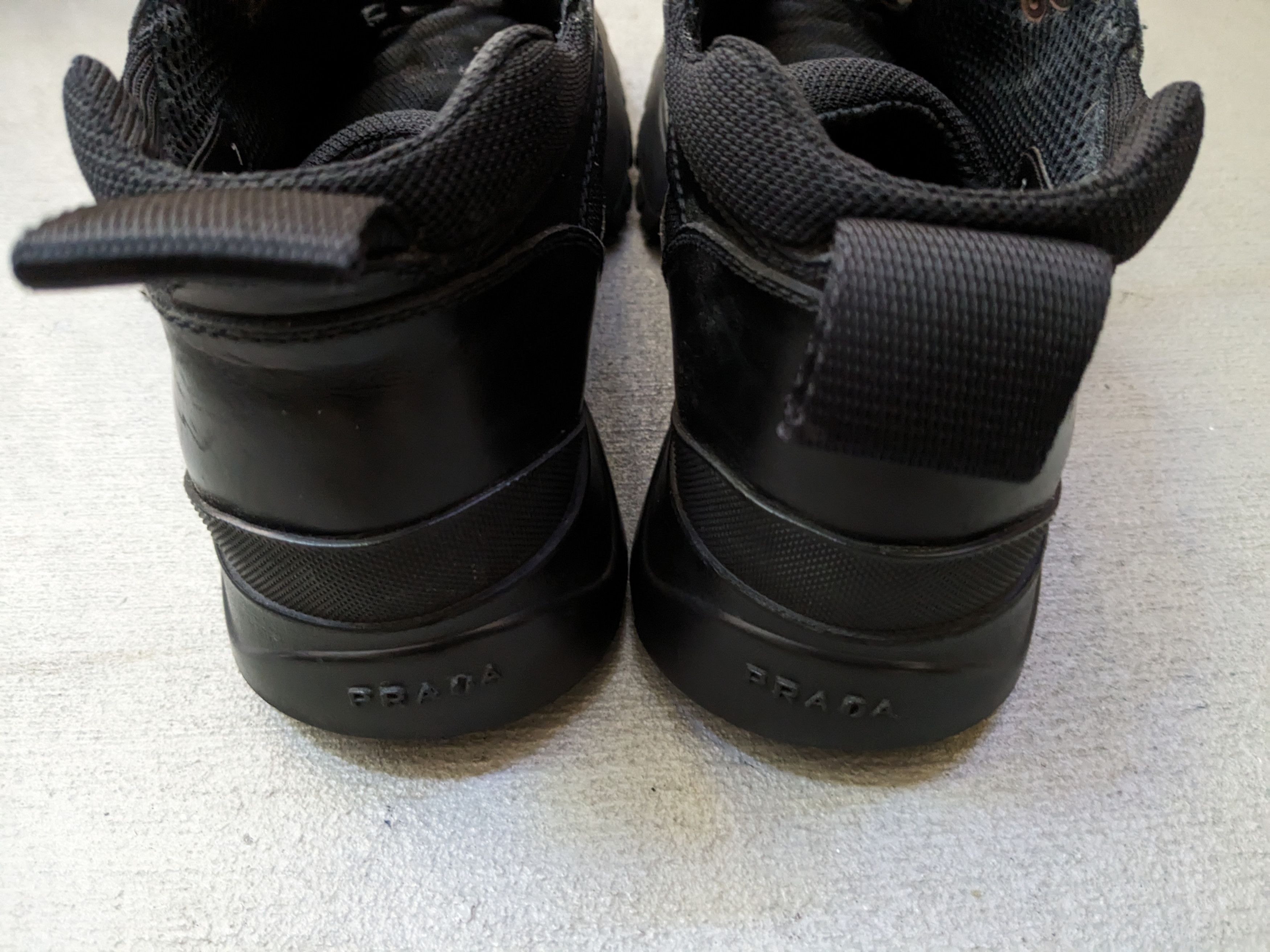 Prada Prada Shoes Black Size 8 Leather Nylon Techwear Lace Up FLAW Size US 8 / EU 41 - 18 Thumbnail