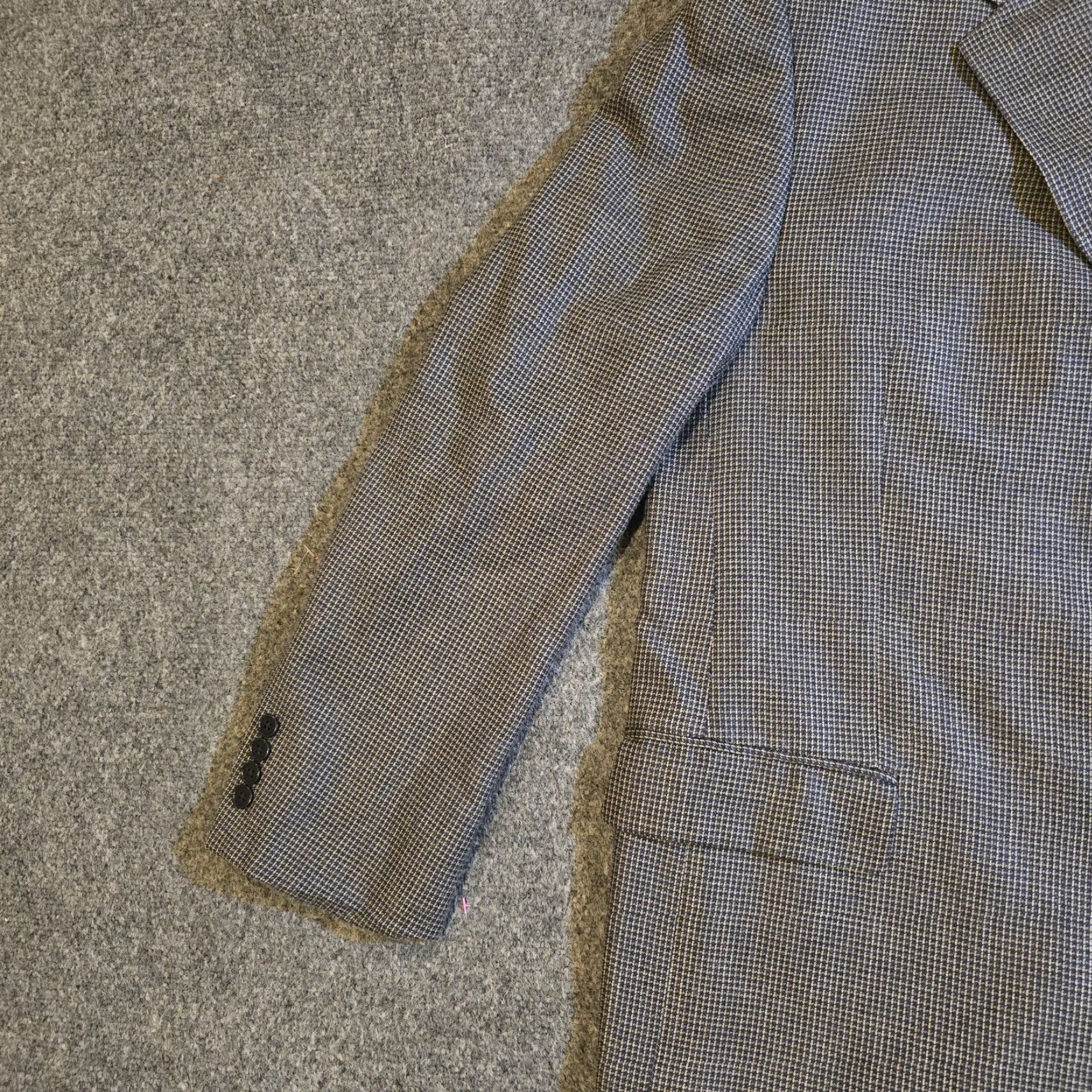 Joseph Abboud Joseph Abboud Blazer Men 46 Gray Wool Silk Tweed 3 Button Career Sport Coat Jacket Coat Blazer Size 46R - 5 Thumbnail