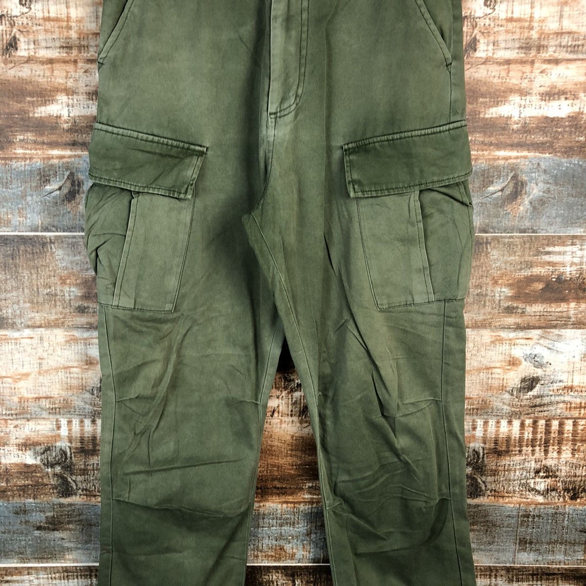 Japanese Brand DLL Browny Green Cargo Multipocket Pants #C100 Size US 29 - 5 Thumbnail