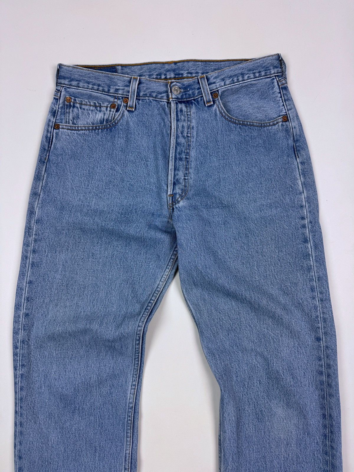 Levi's 1990’s Vintage Levi’s 501 Washed Denim Jeans Pants Size US 33 - 7 Thumbnail