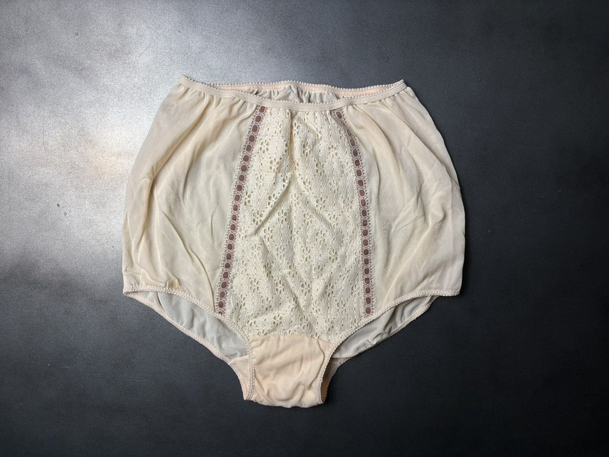 Marks & Spencer × Vintage 1960s Lace Trim Granny Panties Vintage St. Michaels High Wai Size ONE SIZE - 6 Thumbnail