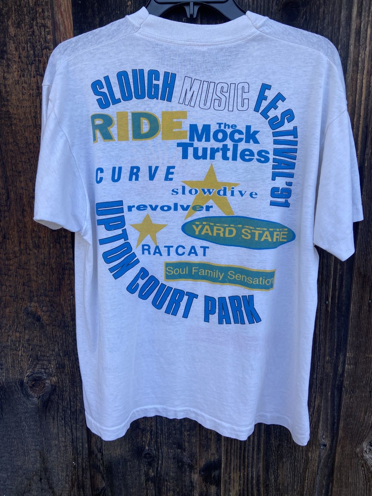 Band Tees × Vintage Vintage 1991 Ride & Slowdive Slough Festival Tour Tshirt Size US M / EU 48-50 / 2 - 4 Thumbnail