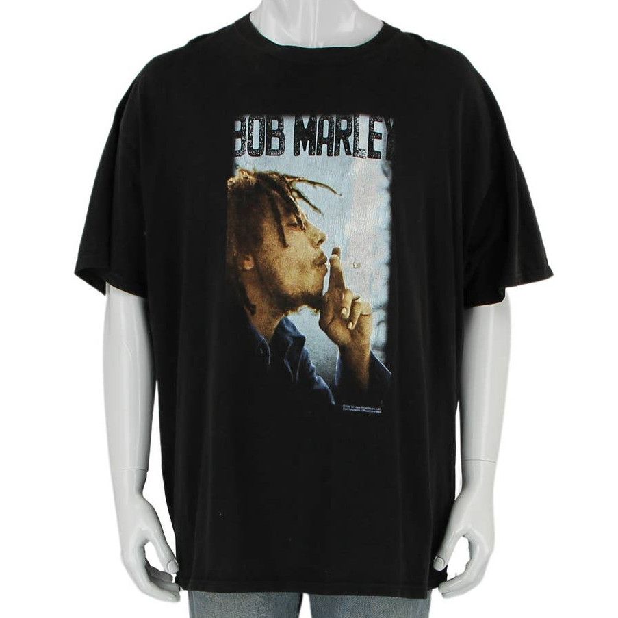 image of Vintage Bob Marley Zion Tee in Black, Men's (Size 2XL)