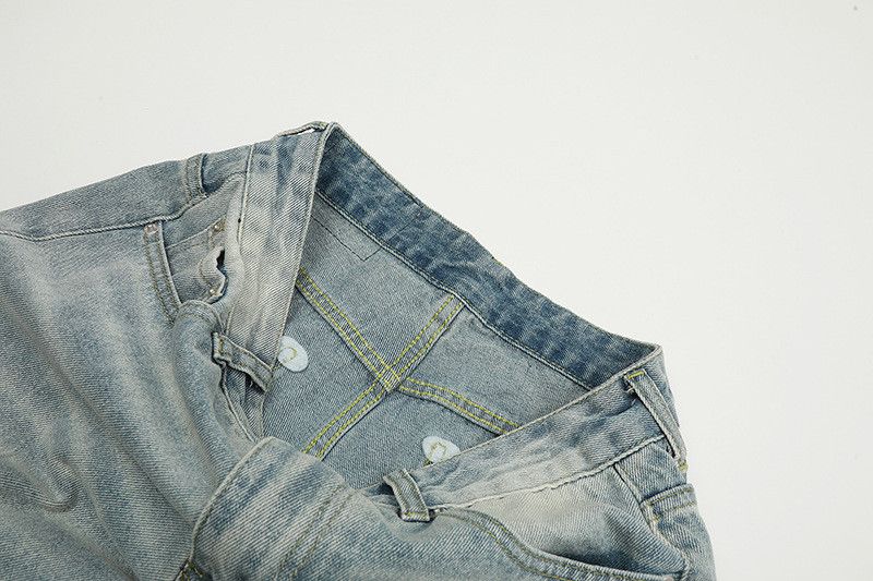 Jean American retro washed men's oversized street jeans Size US 32 / EU 48 - 4 Thumbnail