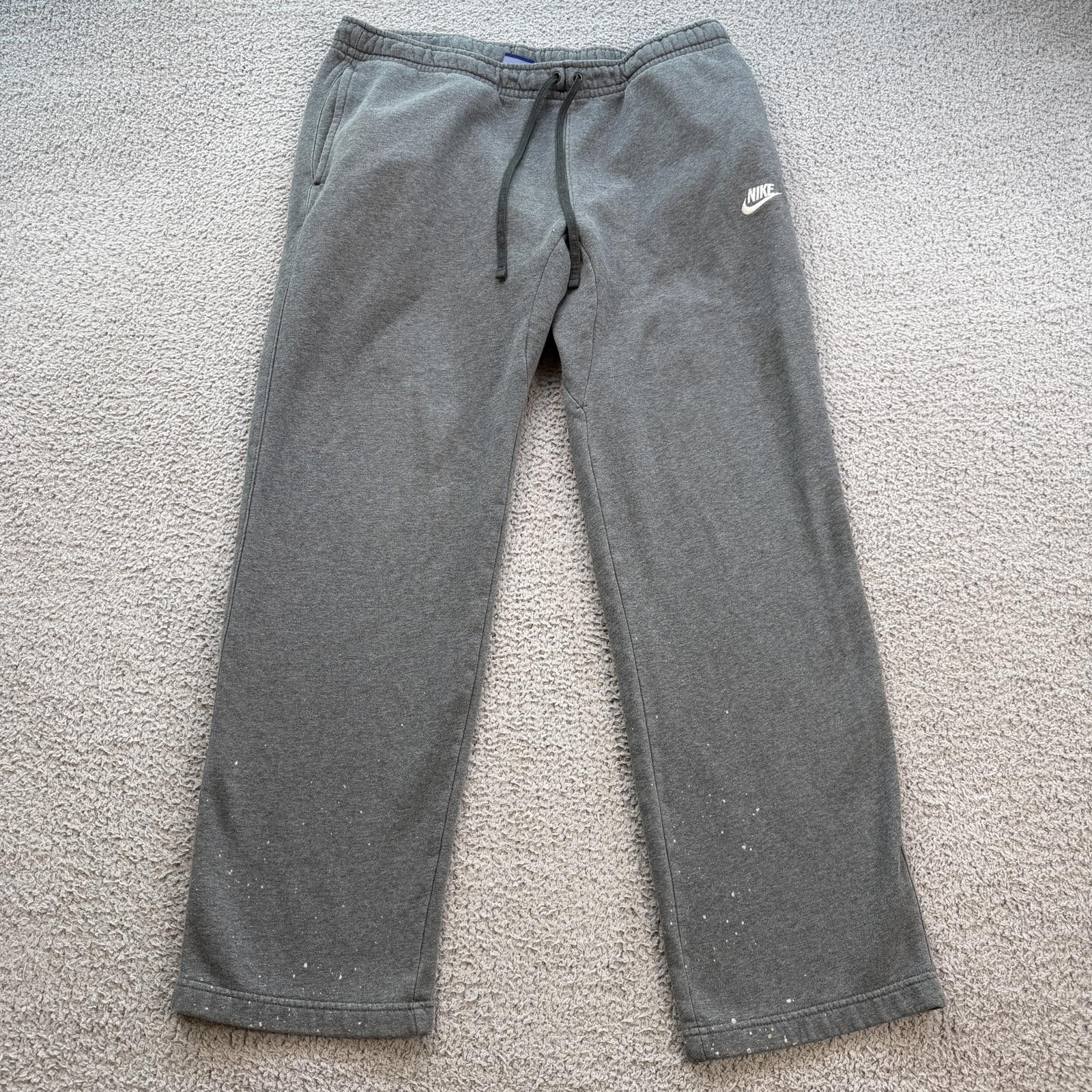 Nike Nike Gray Mens Embroidered Logo Sweatpants Fleece Joggers Size US 36 / EU 52 - 1 Thumbnail