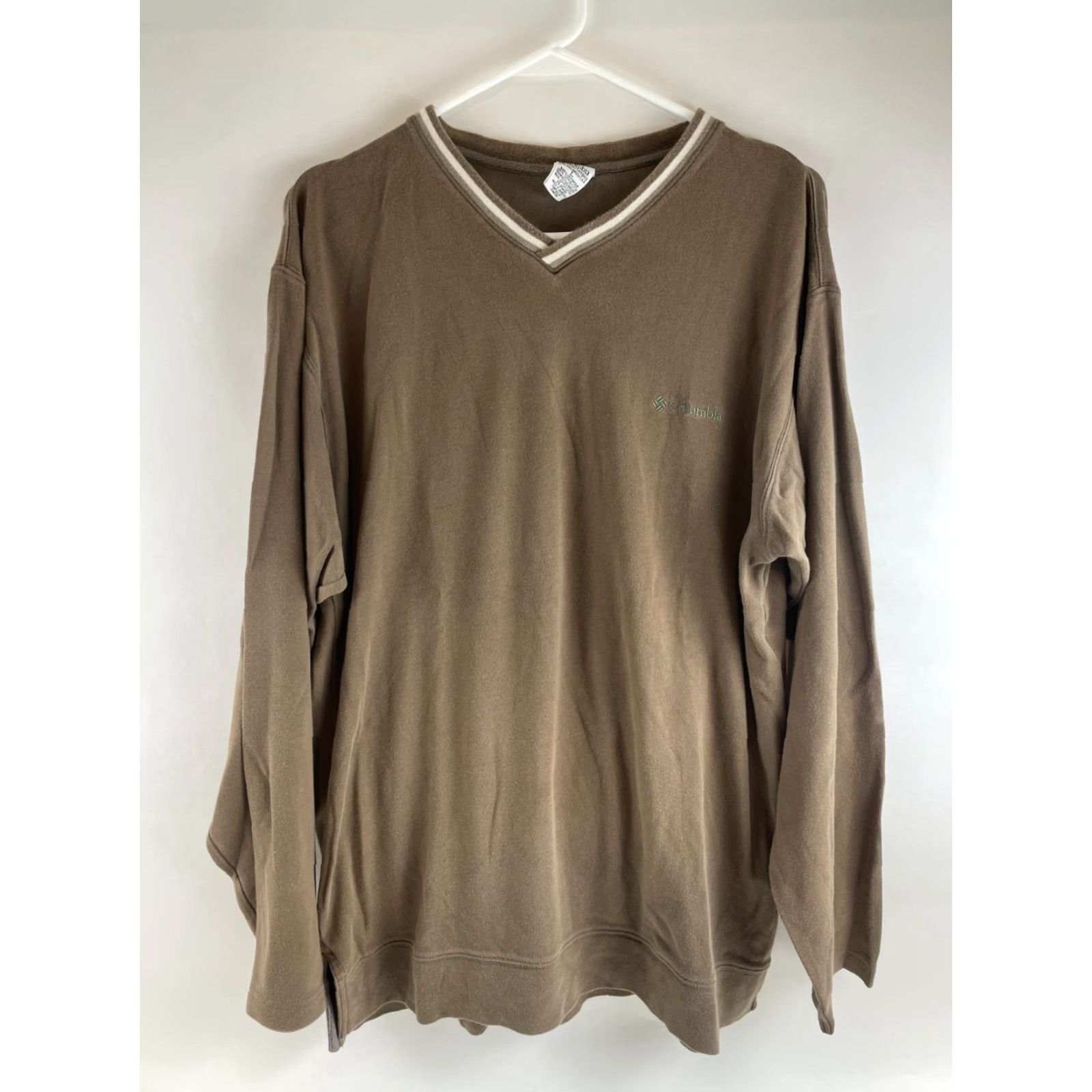 Logo 7 Columbia Sweater Men L Brown V-neck Pullover Logo Print Long Sleeve Size US L / EU 52-54 / 3 - 2 Thumbnail