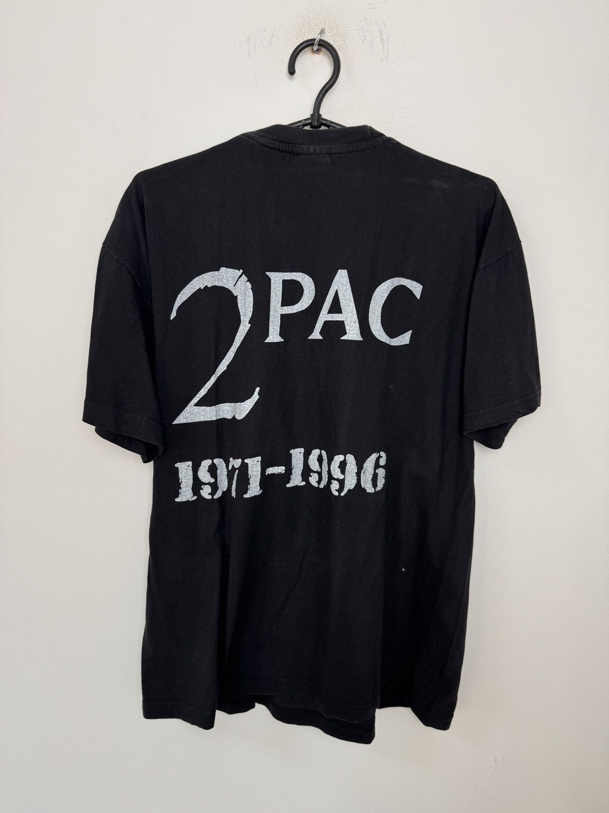 Band Tees × Rap Tees × Vintage Vintage 90's 2Pac Tupac Rap Tee Over Print T-Shirt Size US M / EU 48-50 / 2 - 2 Thumbnail