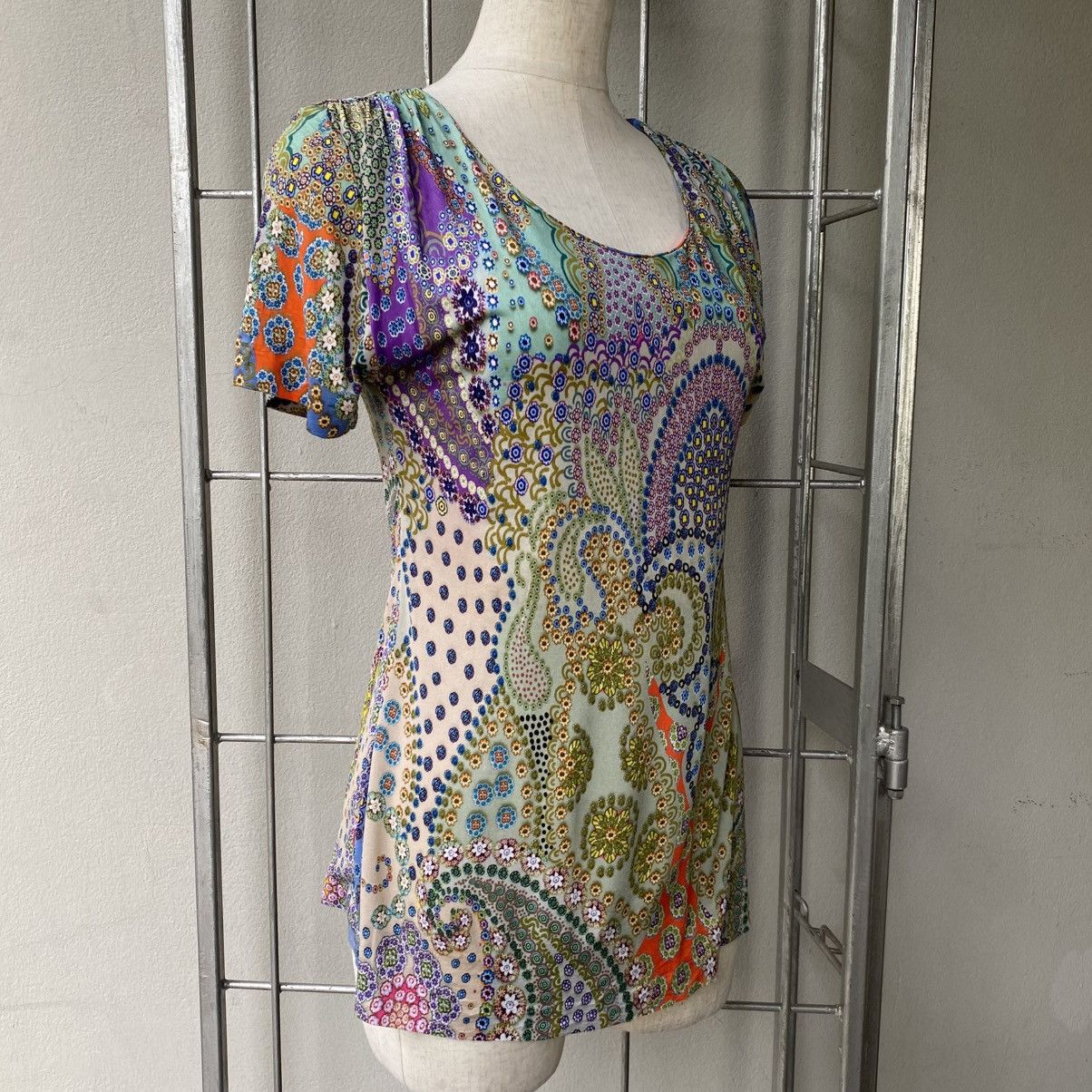 Etro ETRO Milano Multicolor Paisley Print Scoop Neck Top Size M / US 6-8 / IT 42-44 - 14 Thumbnail