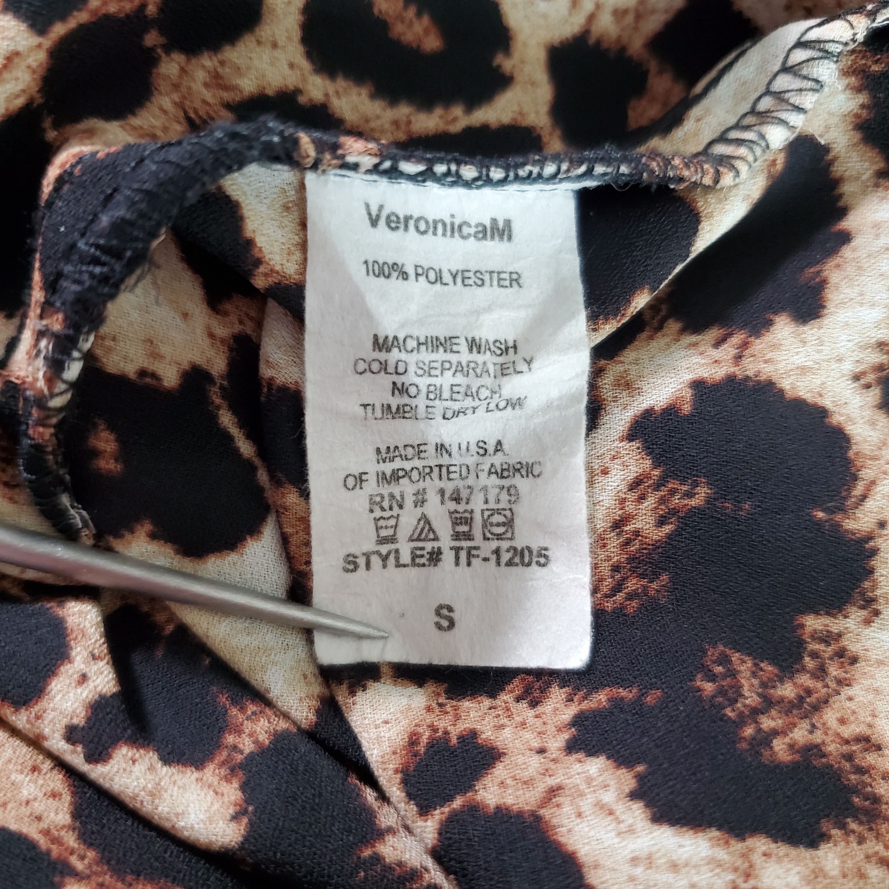 Other Veronica M Size S Blouse Animal Print Leopard Brown Beige Size M / US 6-8 / IT 42-44 - 7 Thumbnail