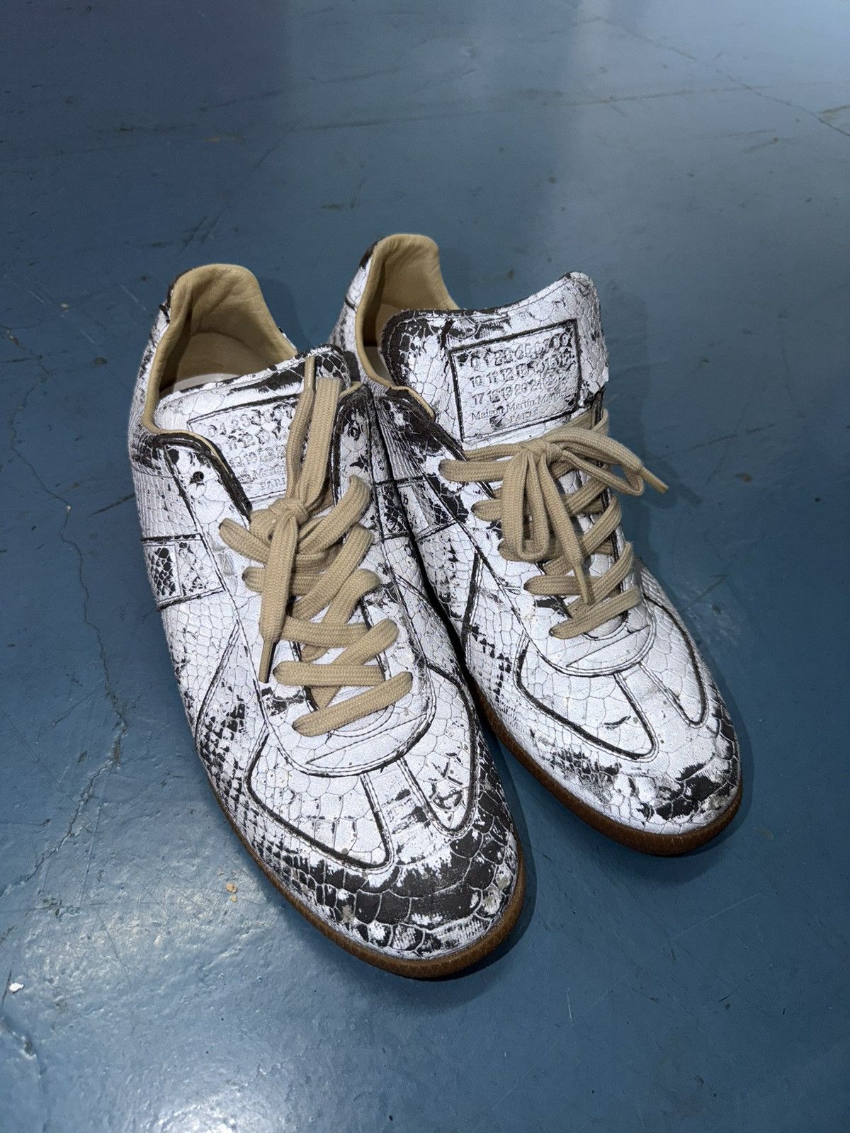 Maison Margiela MARGIELA 3M SNAKE SKIN GAT LOW Size US 12 / EU 45 - 4 Thumbnail