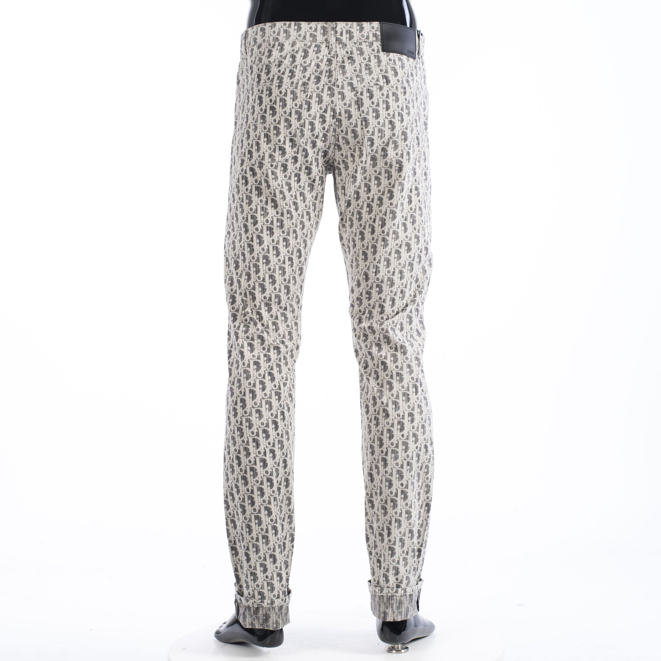 Dior Slimfit Dior Oblique Jeans In Black & White Cotton Size US 32 / EU 48 - 5 Thumbnail