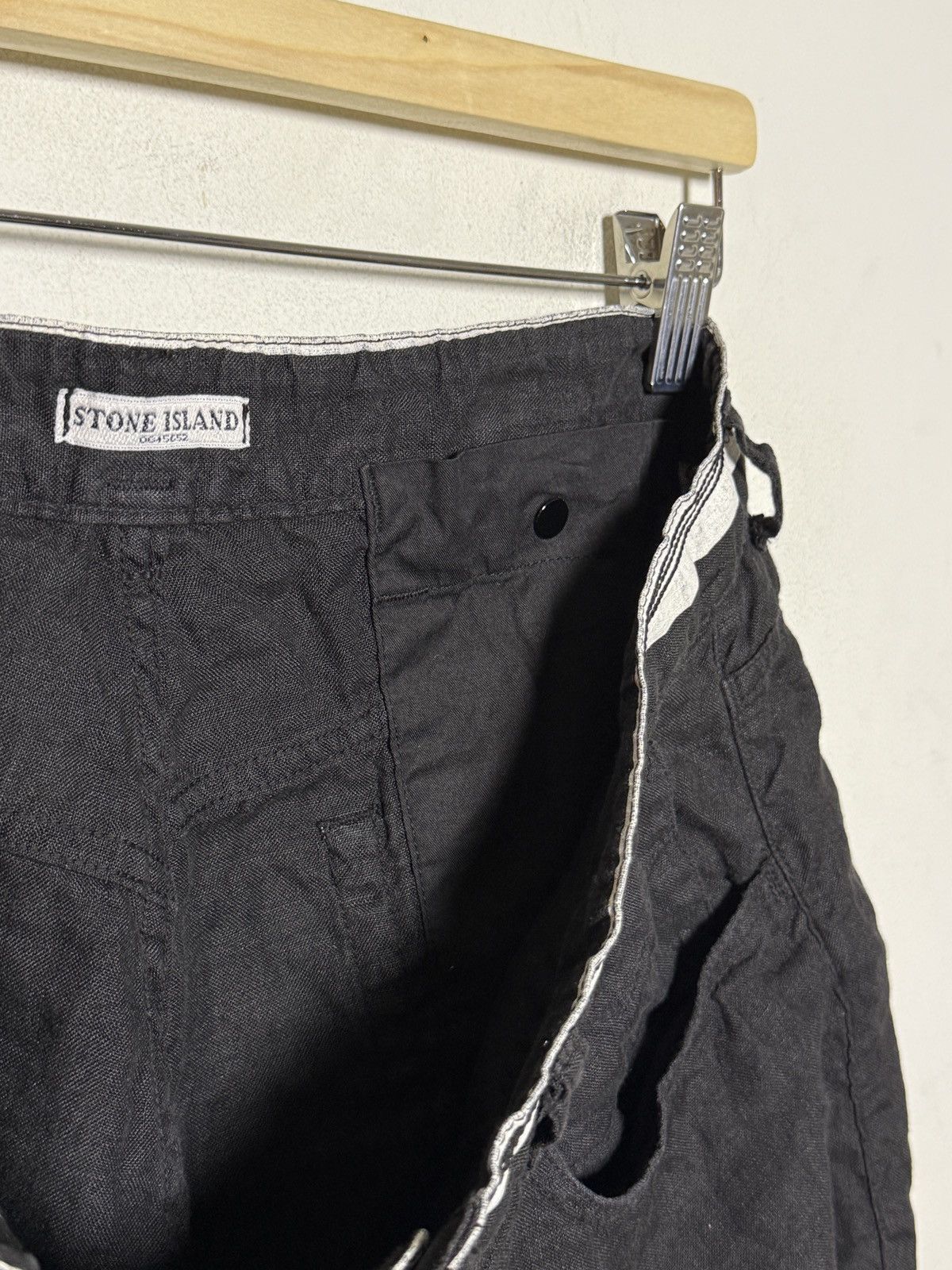 Stone Island stone island y2k linen cargo pants Size US 33 - 10 Thumbnail
