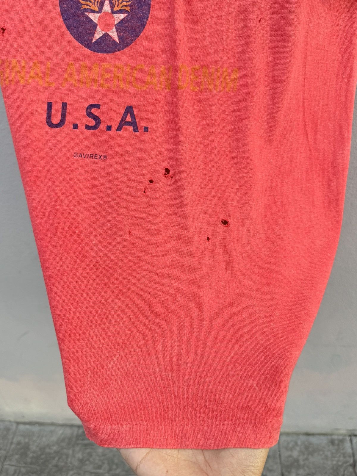 Avirex × Vintage Vintage Distressed 80s - 90s AVIREX Made in USA 🇺🇸 Tshirt Size US L / EU 52-54 / 3 - 4 Thumbnail
