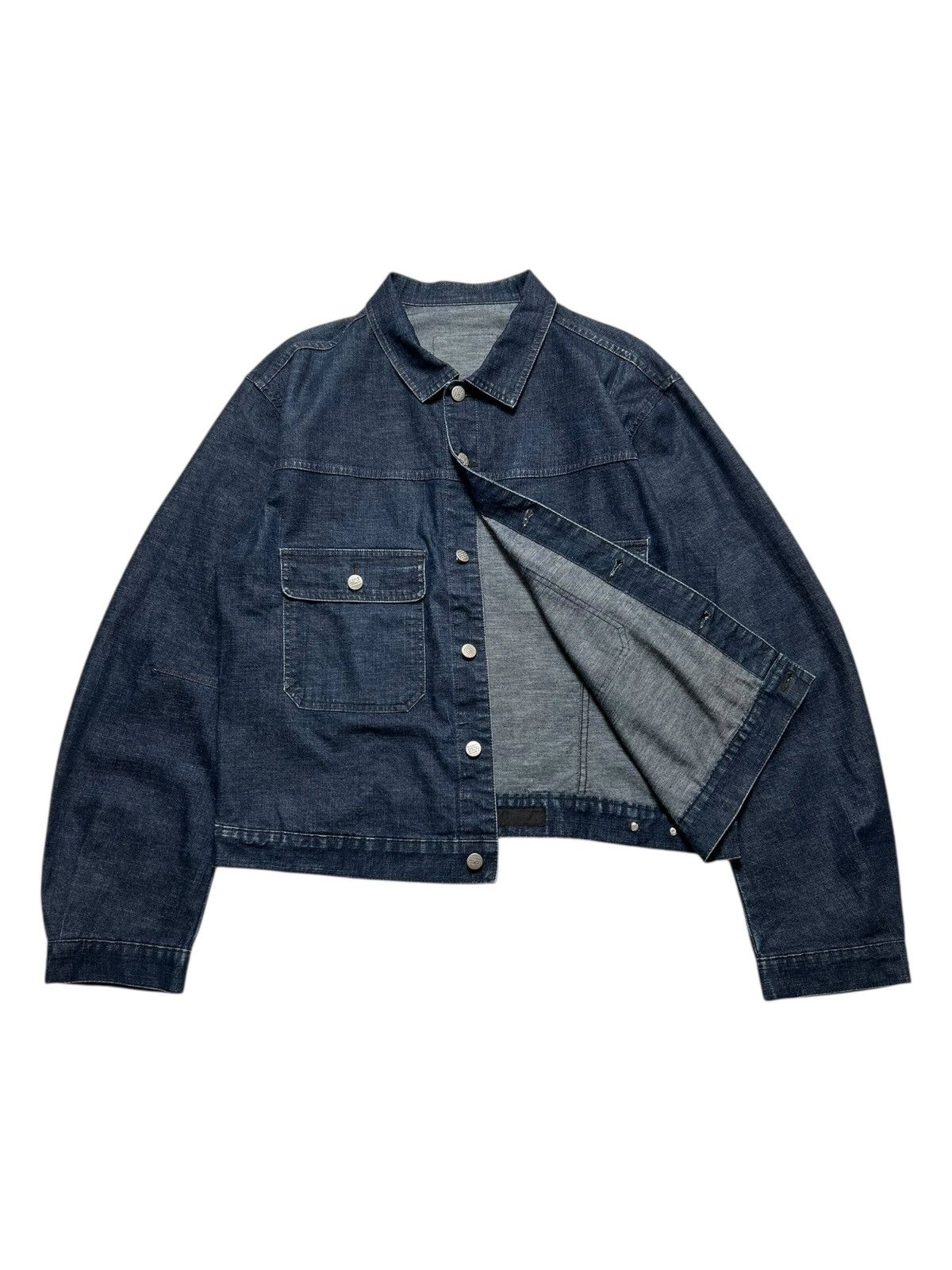 Marithe + Francois Girbaud Vintage Marithe Francois Girbaud Jacket Indigo Denim Trucker Size US L / EU 52-54 / 3 - 5 Thumbnail